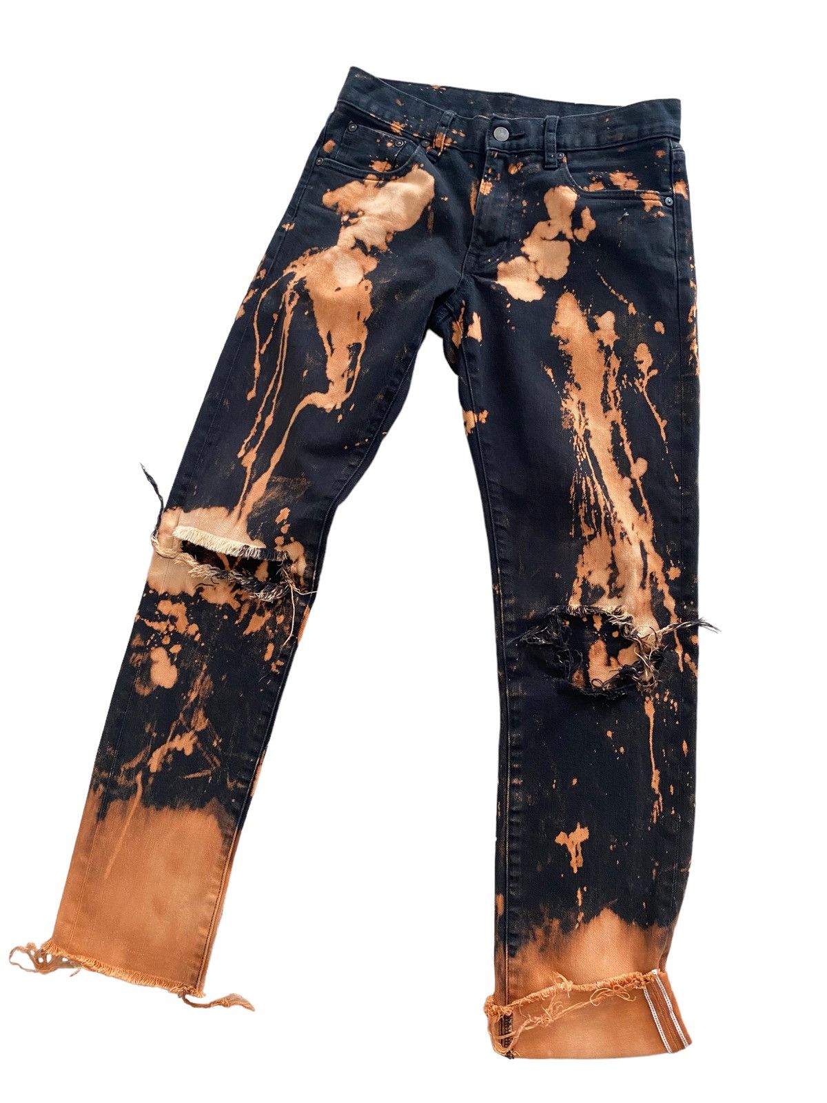 Hysteric Glamour × Japanese Brand × Uniqlo 🇯🇵UNIQLO Selvedge denim acid wash design Size US 30 / EU 46 - 8 Thumbnail