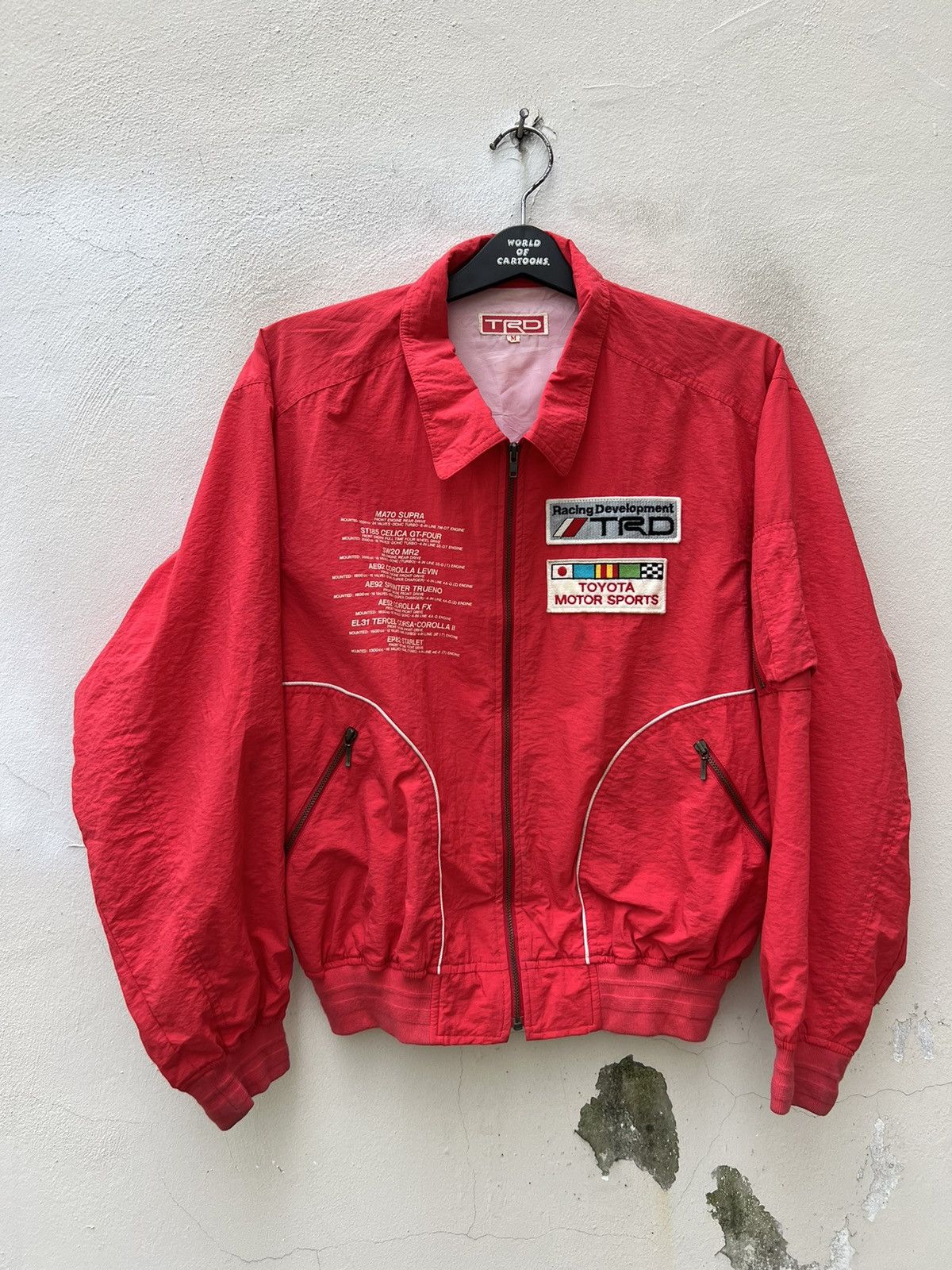 Vintage RARE!!! Vintage 80s Toyota TRD Light Bomber Jacket Red Size US M / EU 48-50 / 2 - 6 Thumbnail