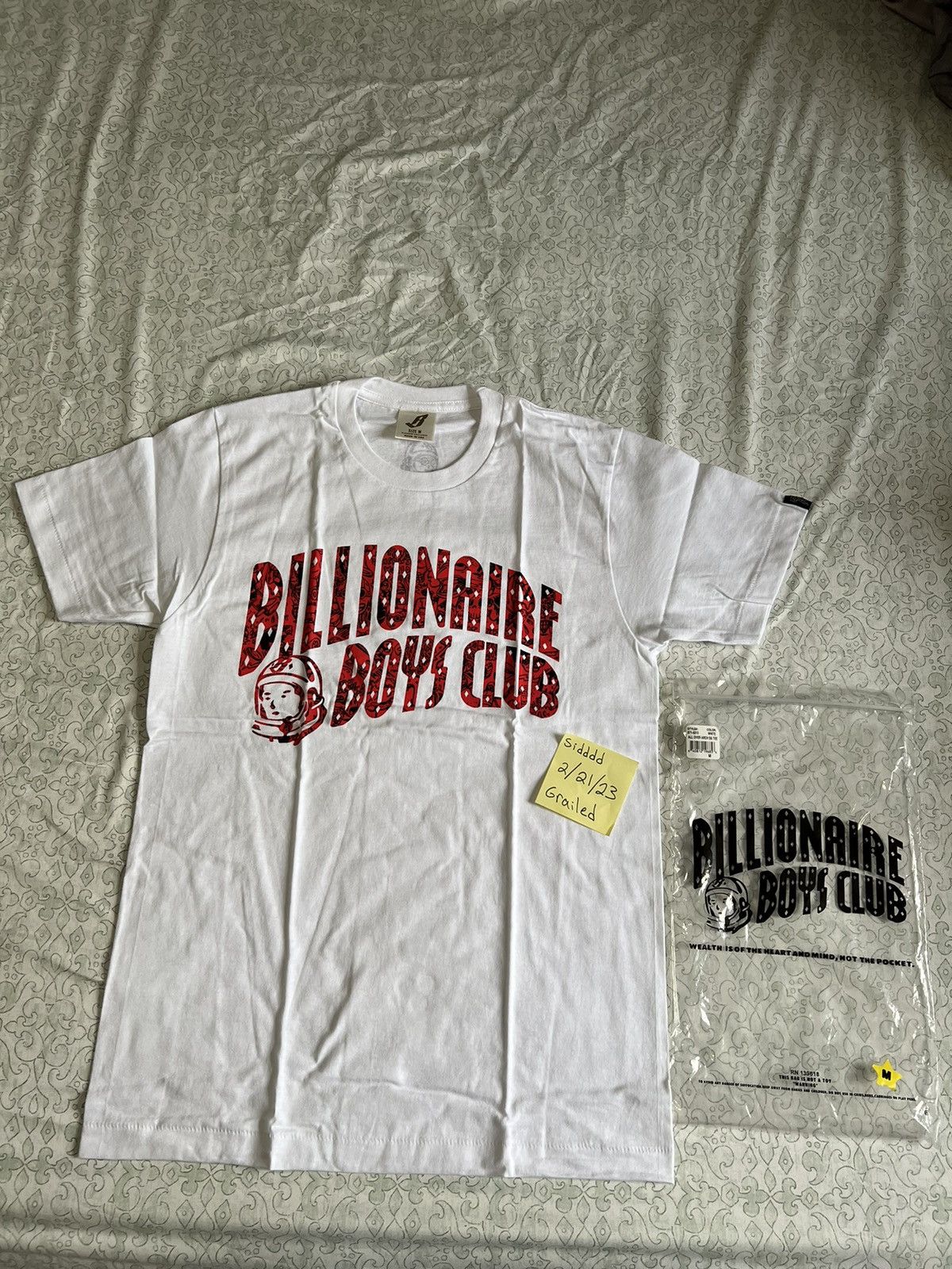 image of Billionaire Boys Club x Hebru Brantley All Over Arch Ss Tee in White, Men's (Size Medium)