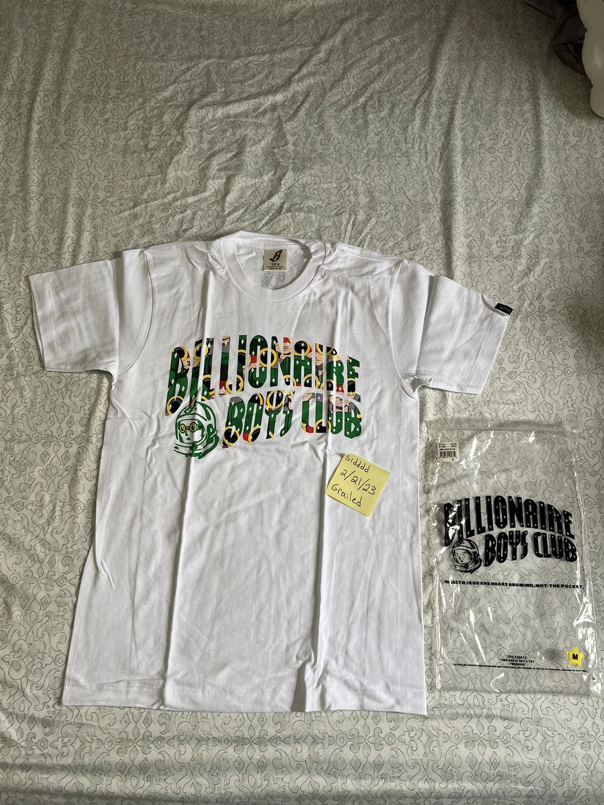 image of Billionaire Boys Club x Hebru Brantley Army Arch Ss Tee in White, Men's (Size Medium)