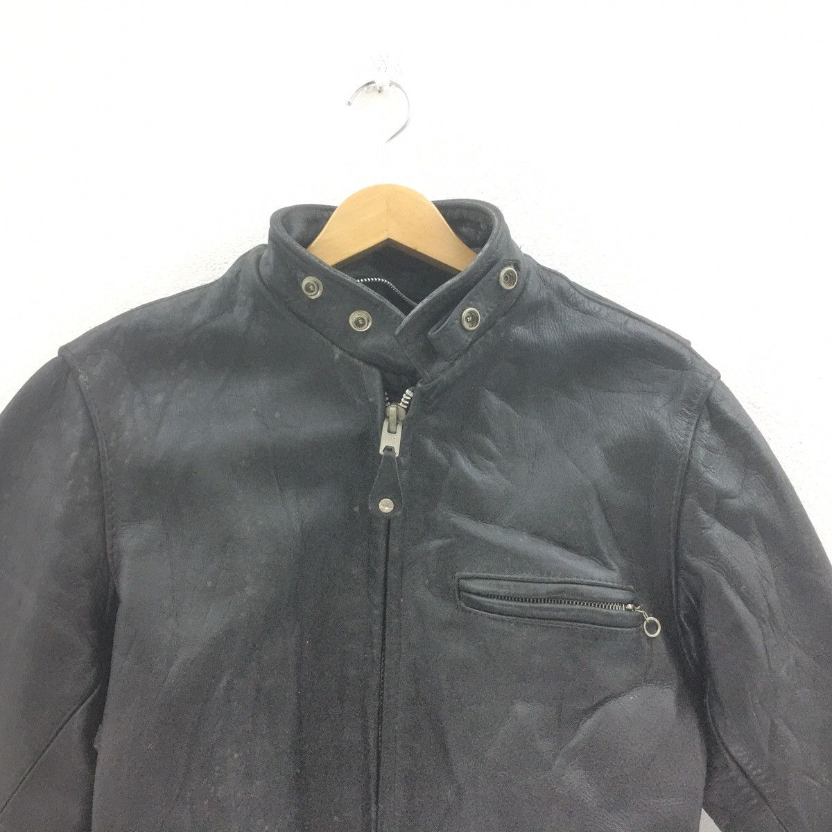 Schott Vintage Schott Leather Jacket Motorcycle Schott NYC Schott Size US S / EU 44-46 / 1 - 4 Thumbnail