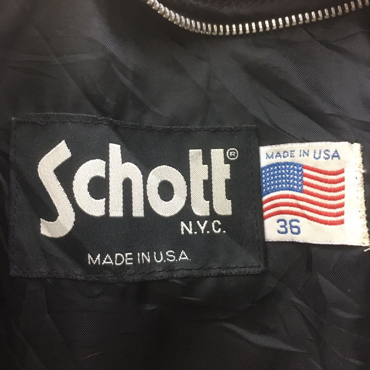 Schott Vintage Schott Leather Jacket Motorcycle Schott NYC Schott Size US S / EU 44-46 / 1 - 10 Thumbnail