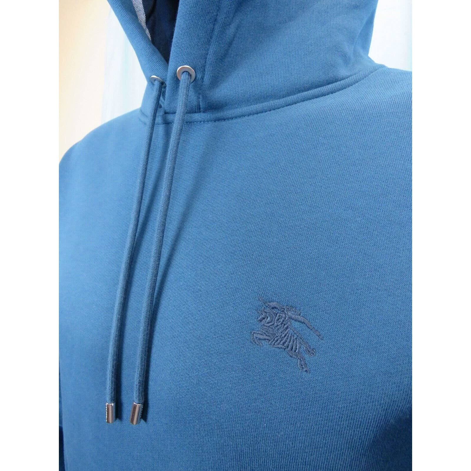 Burberry CLAREDON BLUE COTTON NOVA CHECK LOGO PULLOVER HOODIE L Size US L / EU 52-54 / 3 - 6 Thumbnail