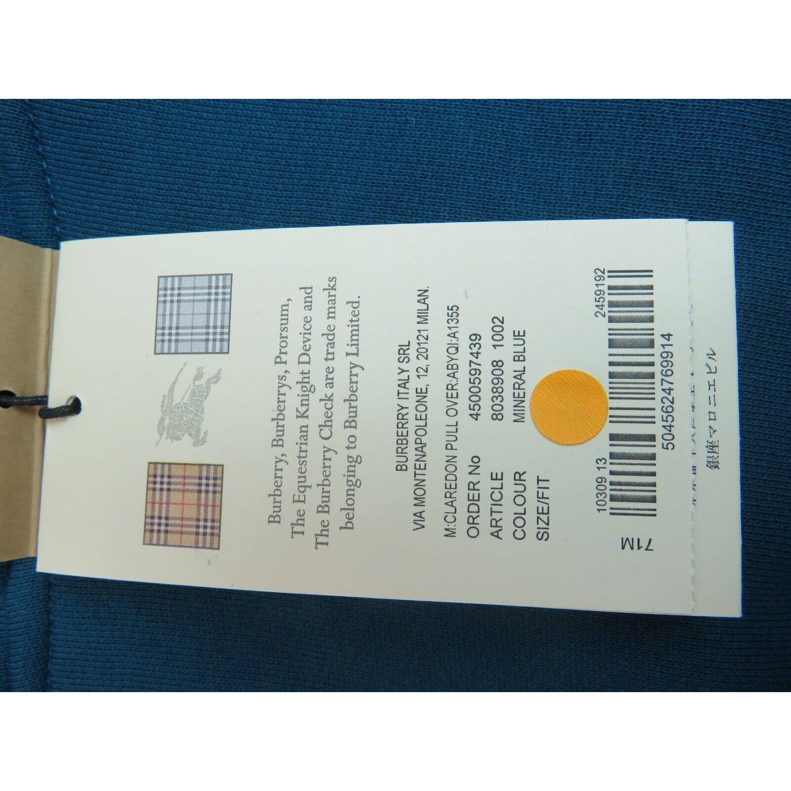 Burberry CLAREDON BLUE COTTON NOVA CHECK LOGO PULLOVER HOODIE L Size US L / EU 52-54 / 3 - 9 Thumbnail