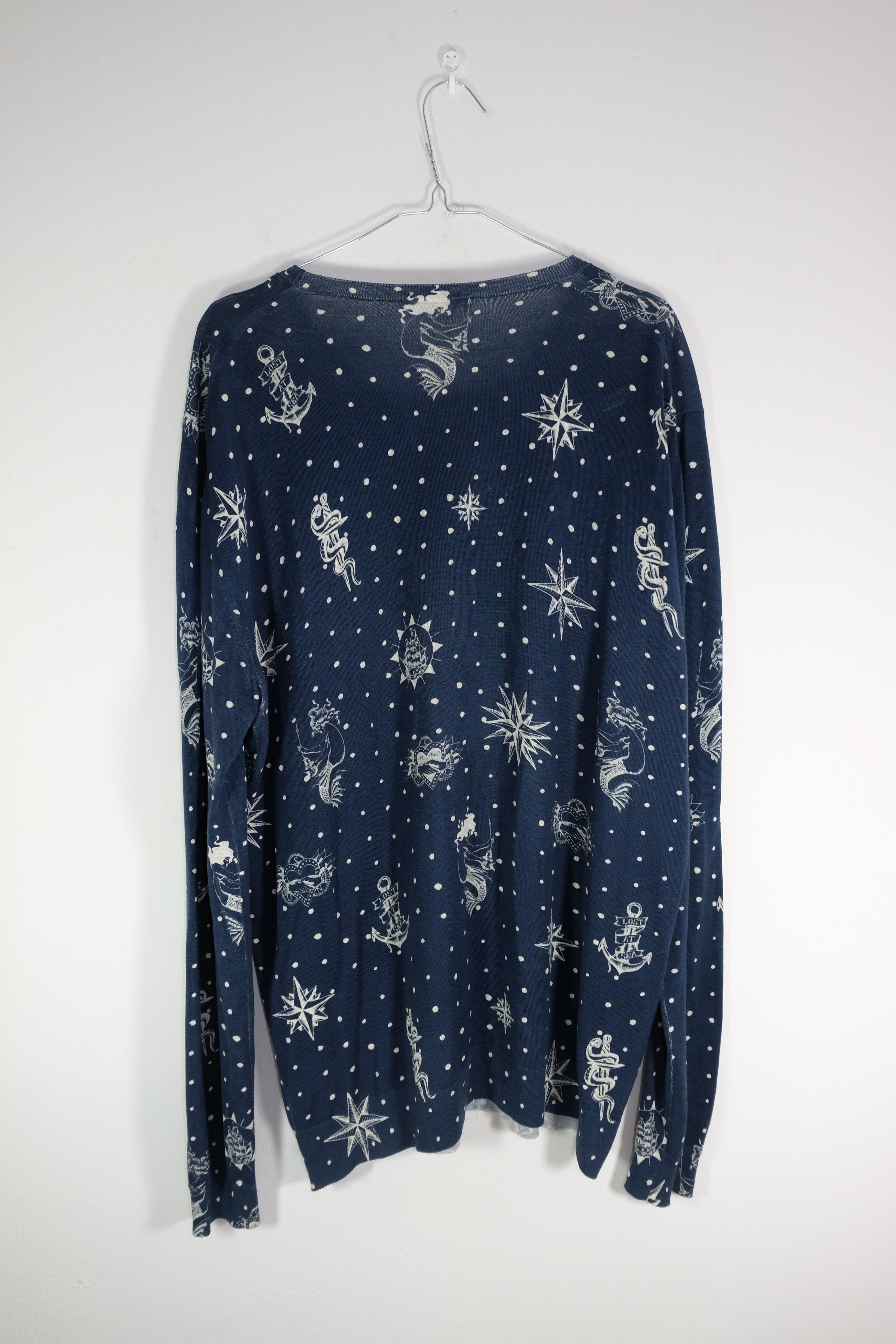 Alexander McQueen Alexander Mcqueen Print Blue Knit Light Thin Aquamarine Size US L / EU 52-54 / 3 - 2 Thumbnail