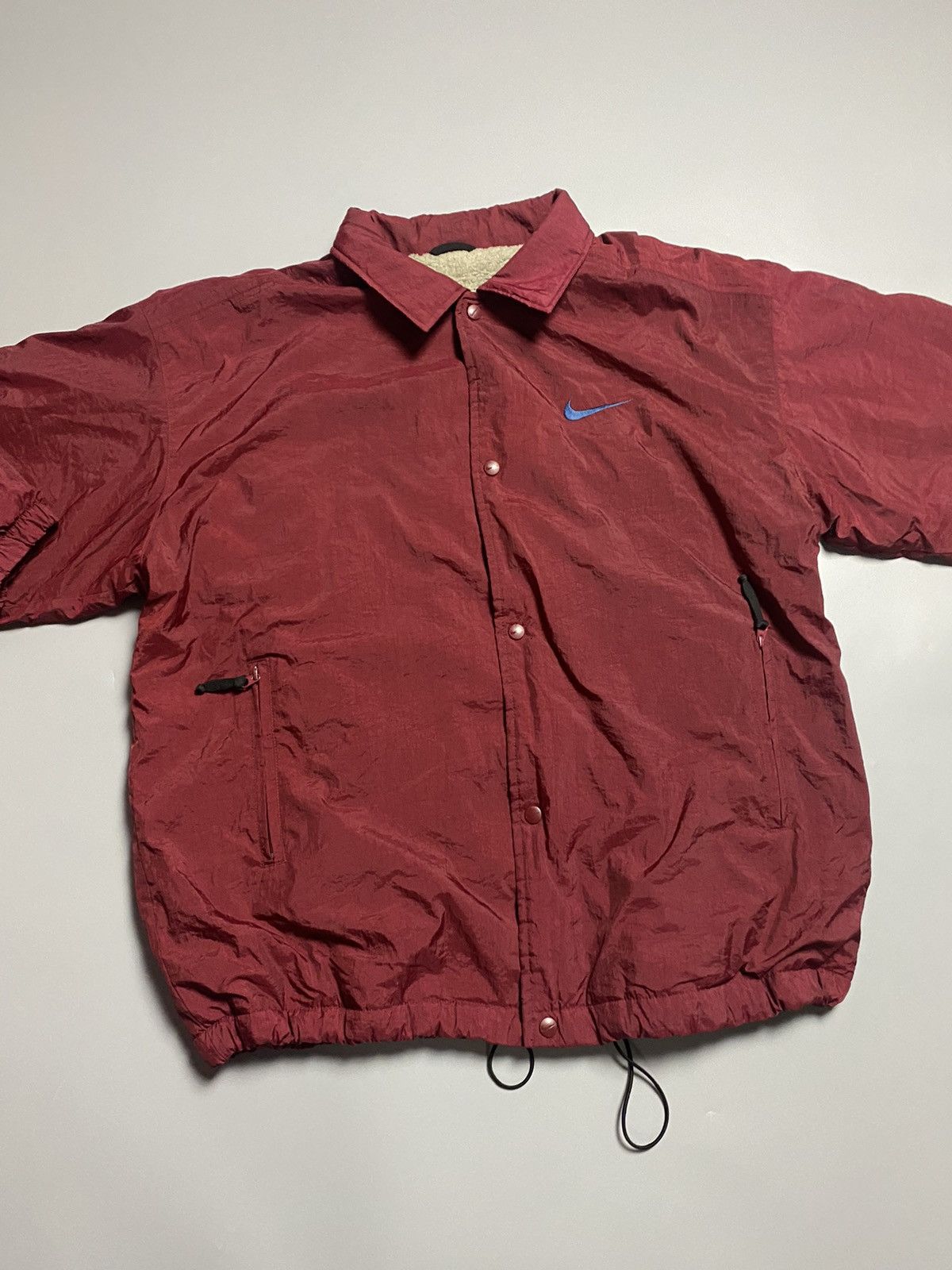Nike Nike vintage 90s nylon fleece Sherpa coach jacket Size US L / EU 52-54 / 3 - 7 Thumbnail