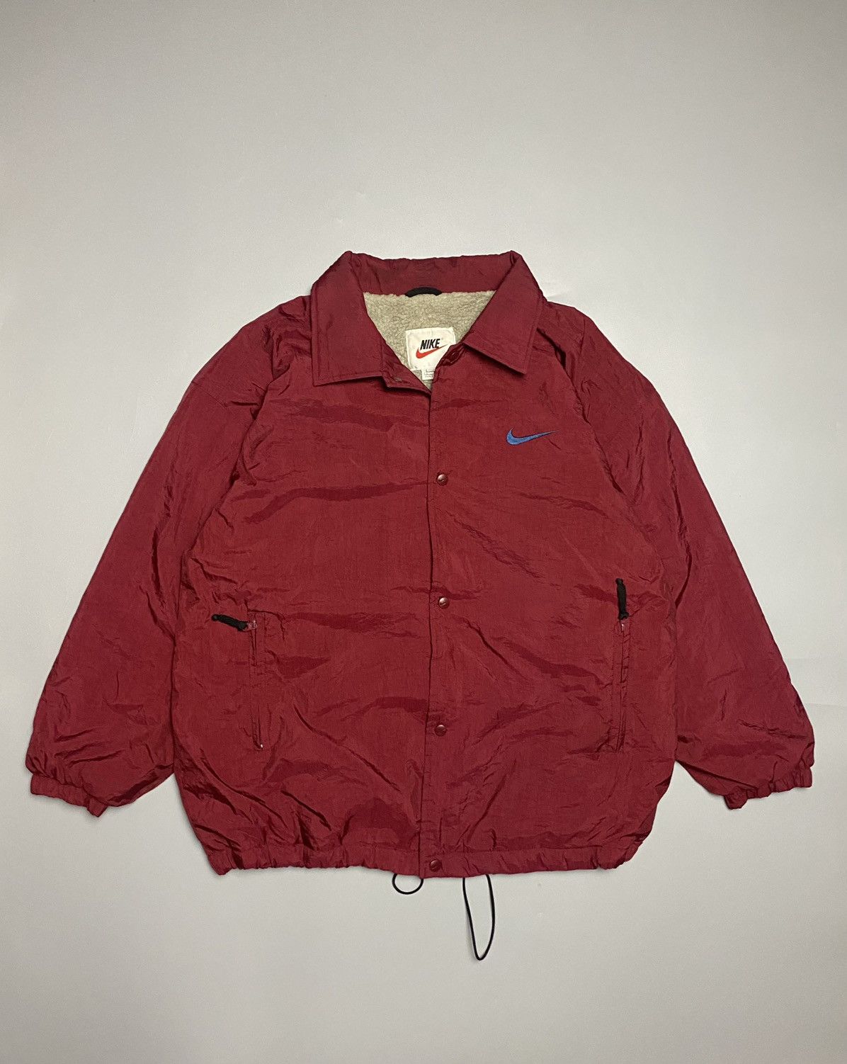 Nike Nike vintage 90s nylon fleece Sherpa coach jacket Size US L / EU 52-54 / 3 - 2 Thumbnail