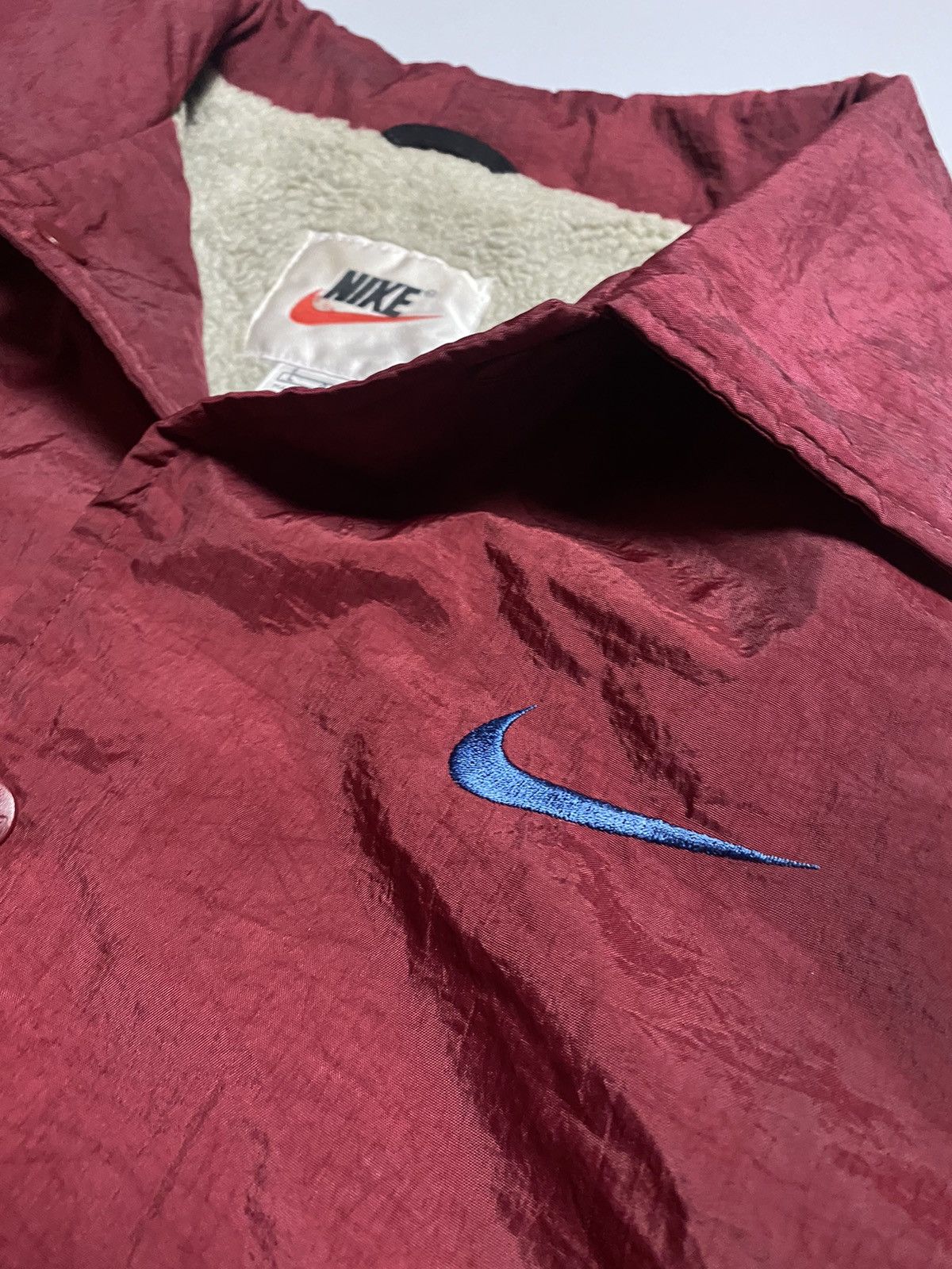 Nike Nike vintage 90s nylon fleece Sherpa coach jacket Size US L / EU 52-54 / 3 - 6 Thumbnail