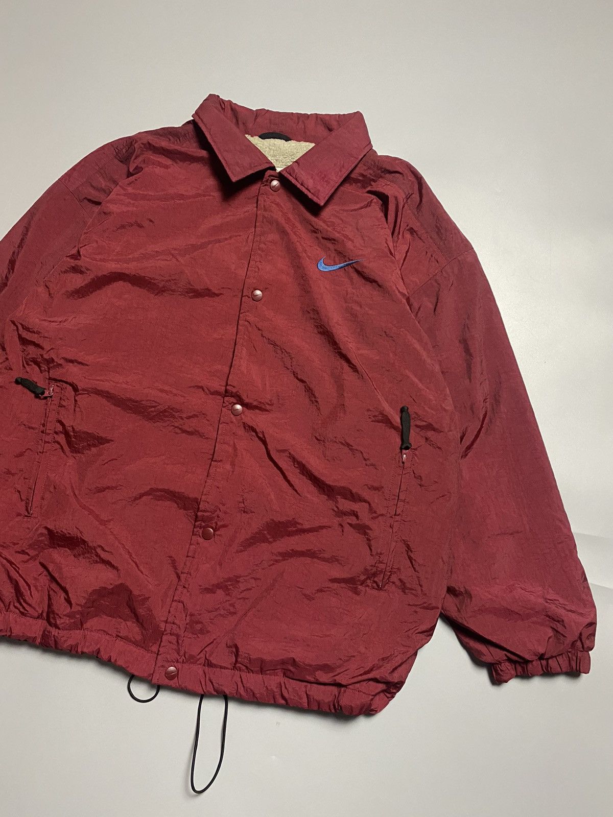 Nike Nike vintage 90s nylon fleece Sherpa coach jacket Size US L / EU 52-54 / 3 - 3 Thumbnail