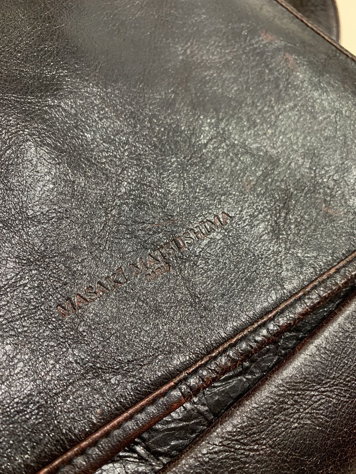 Masaki Matsushima MASAKI MATSUSHIMA ADJUSTABLE FULL LEATHER MESSENGER BAG Size ONE SIZE - 6 Thumbnail