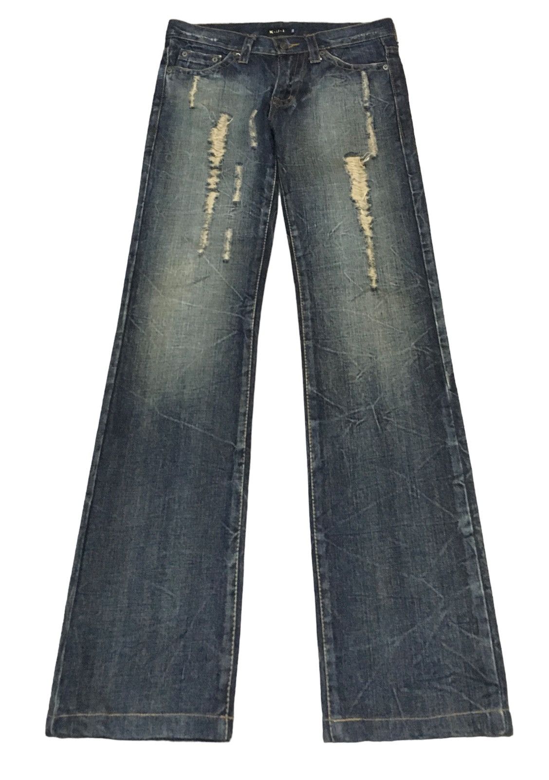 Japanese Brand Rare Vintage Japanese Brand Kui Distressed Jeans 1990s Size US 30 / EU 46 - 1 Thumbnail