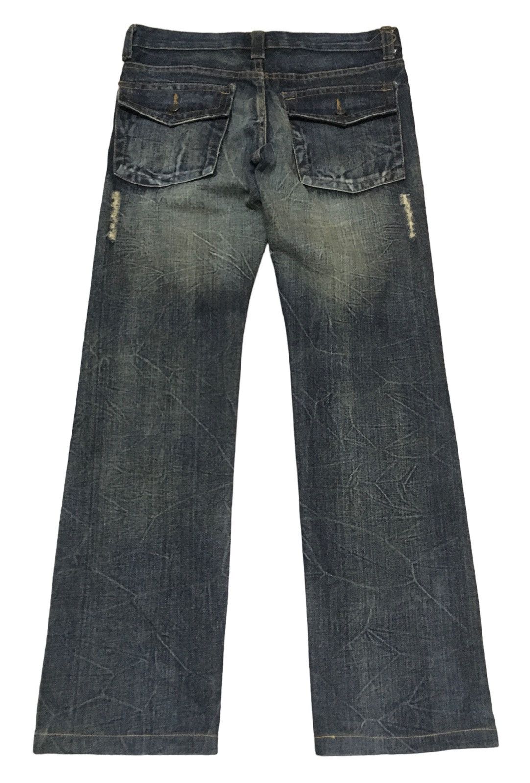 Japanese Brand Rare Vintage Japanese Brand Kui Distressed Jeans 1990s Size US 30 / EU 46 - 2 Thumbnail