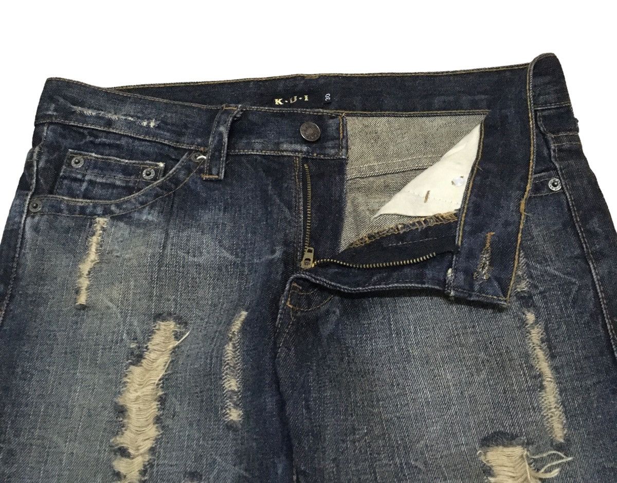 Japanese Brand Rare Vintage Japanese Brand Kui Distressed Jeans 1990s Size US 30 / EU 46 - 6 Thumbnail