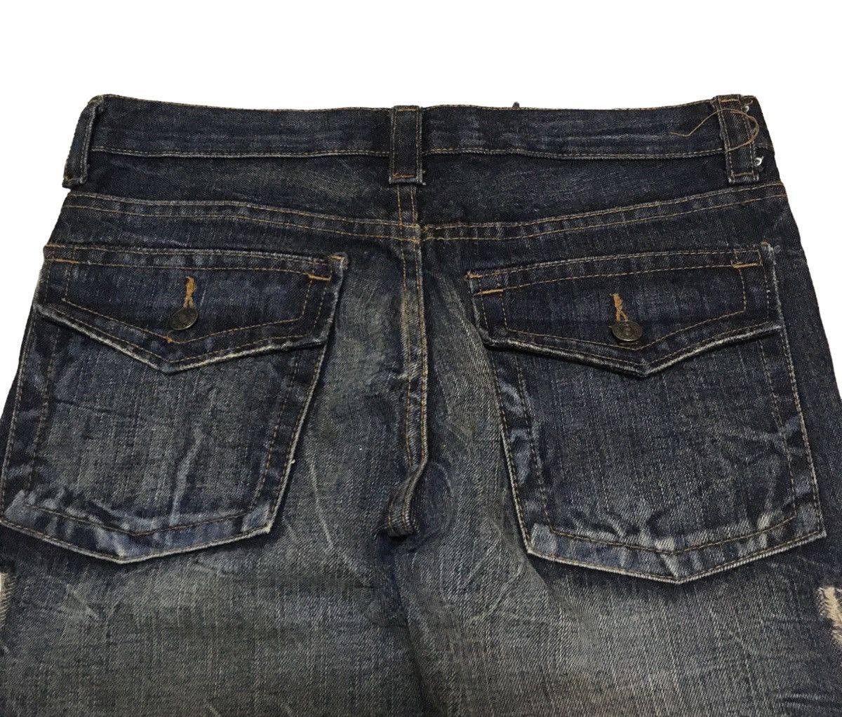 Japanese Brand Rare Vintage Japanese Brand Kui Distressed Jeans 1990s Size US 30 / EU 46 - 4 Thumbnail