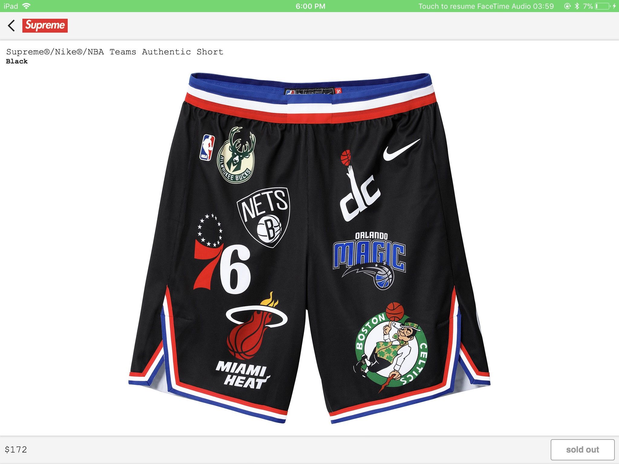 Nba x supreme shorts sale