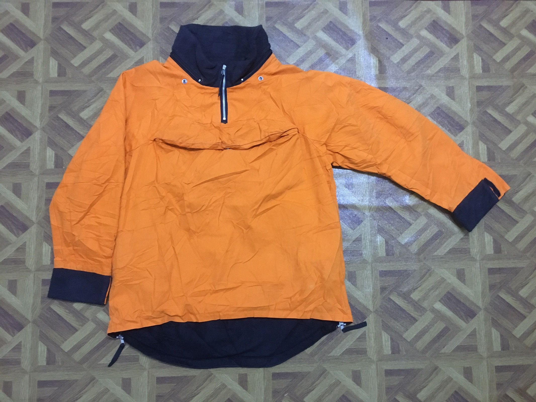Japanese Brand orange/ black jacket zipper Size US L / EU 52-54 / 3 - 1 Thumbnail