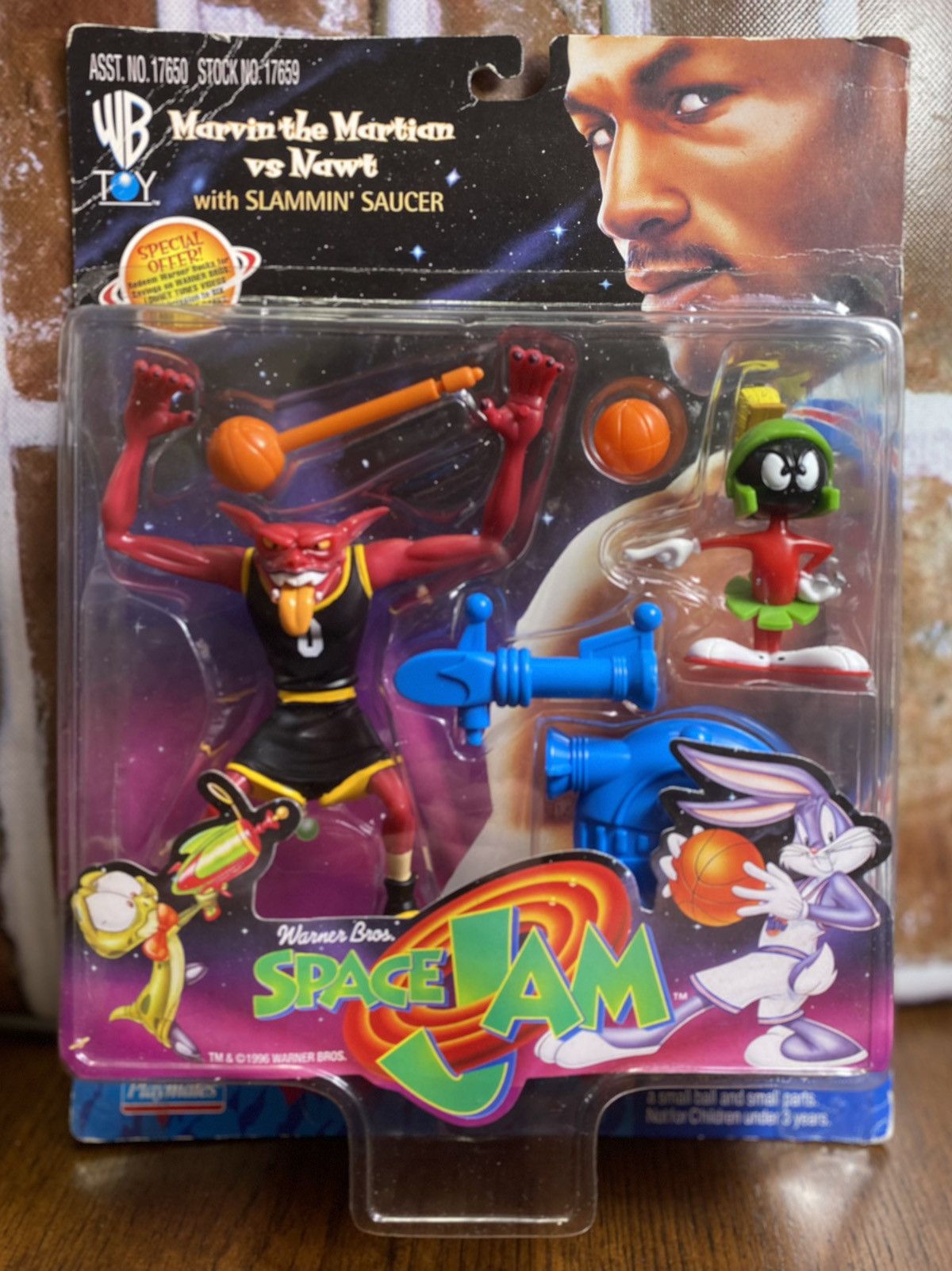 Vintage SPACE JAM MARVIN THE MARTIAN VS NAWT FIGURE 1996 | Grailed