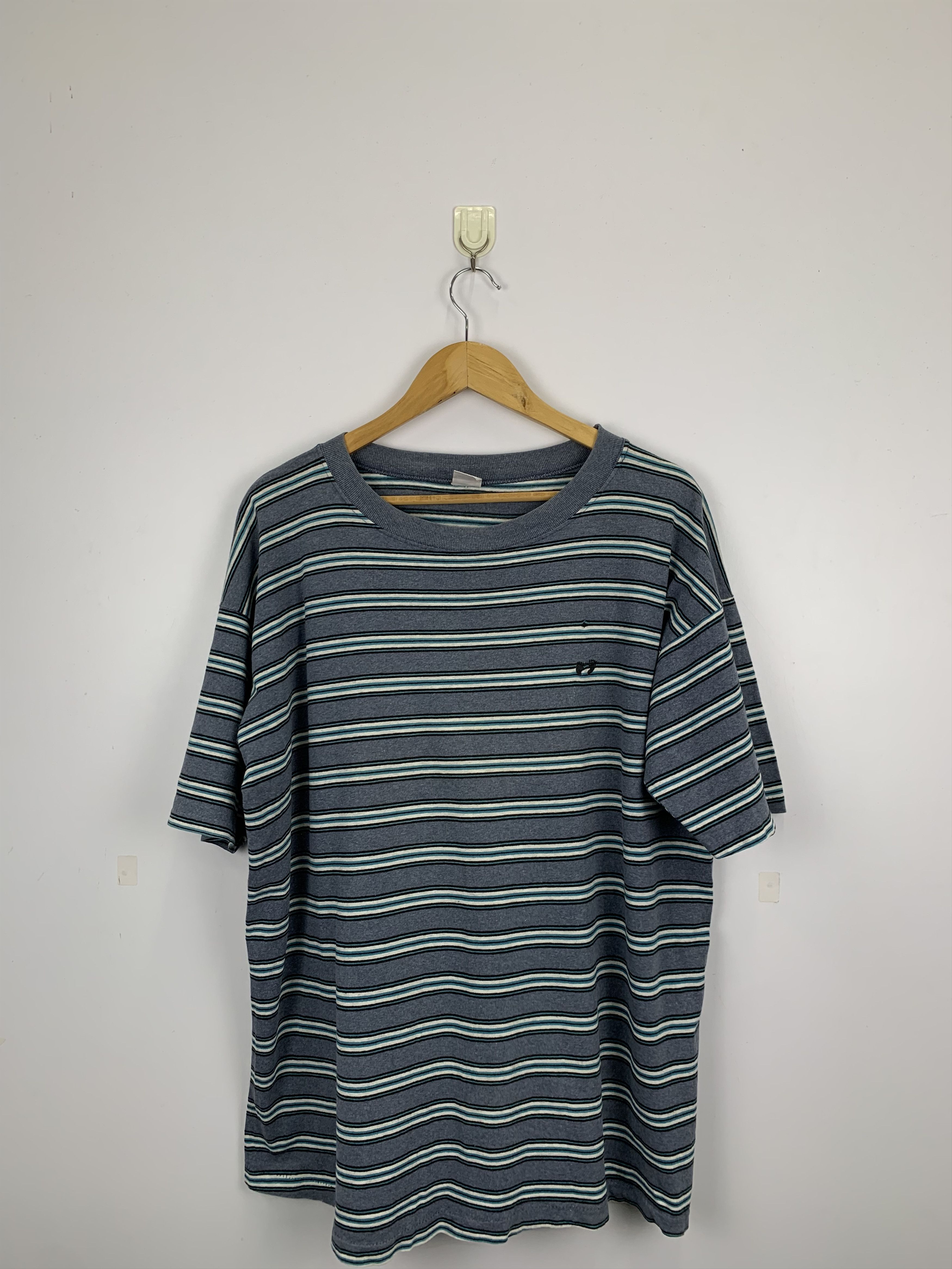 Hang Ten × Vintage Vintage 90s Hang Ten Surf Striped T Shirt TA0125 Size US XL / EU 56 / 4 - 1 Thumbnail