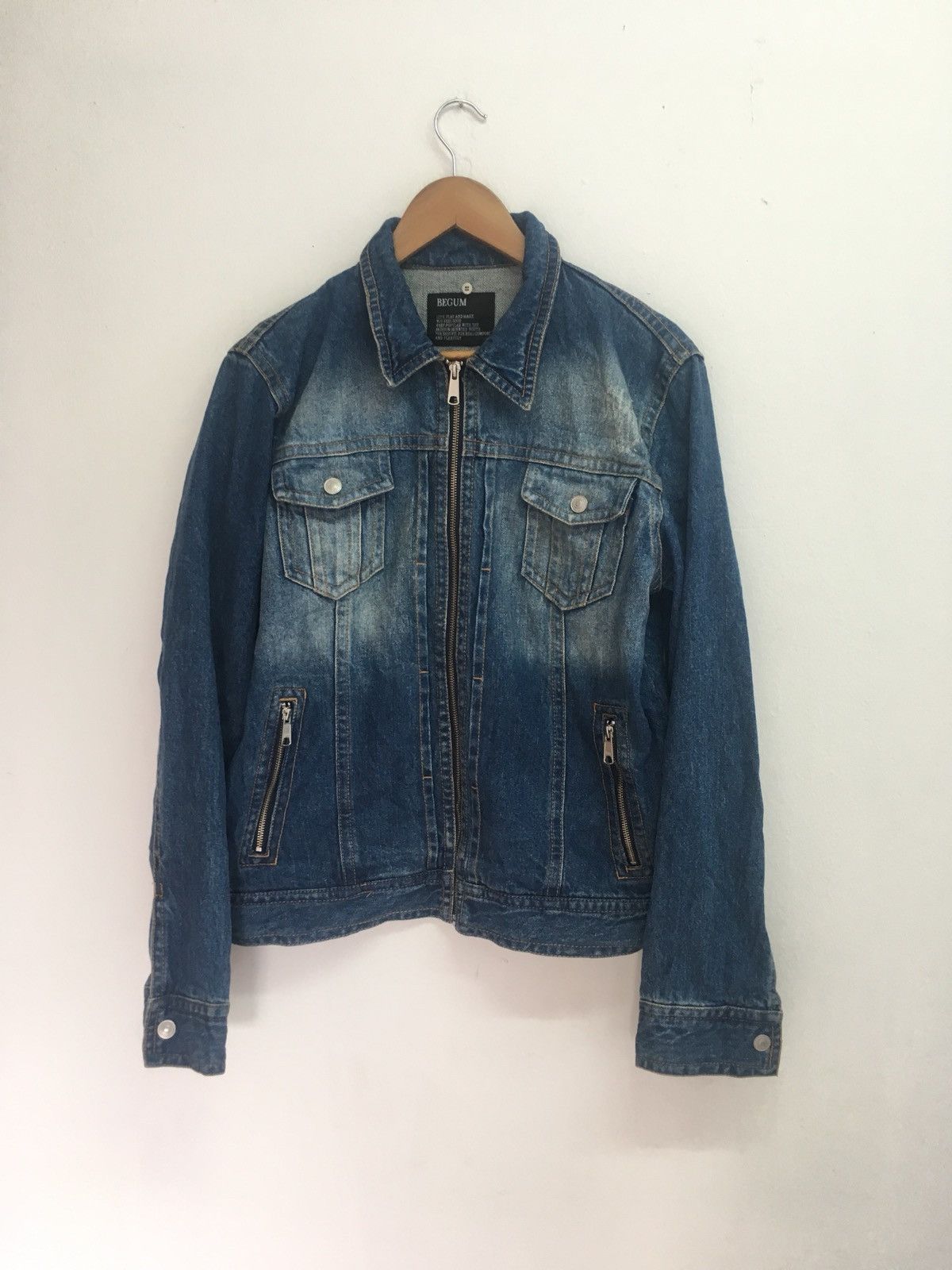 Japanese Brand begun denim faded jacket Size US M / EU 48-50 / 2 - 2 Thumbnail