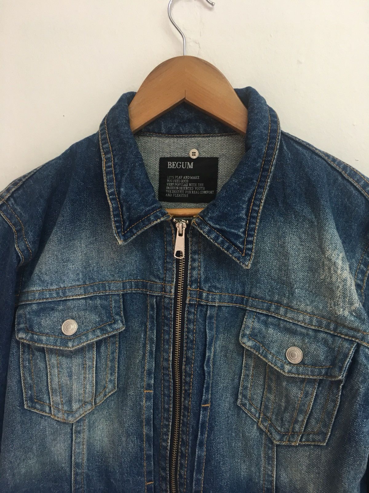 Japanese Brand begun denim faded jacket Size US M / EU 48-50 / 2 - 1 Thumbnail