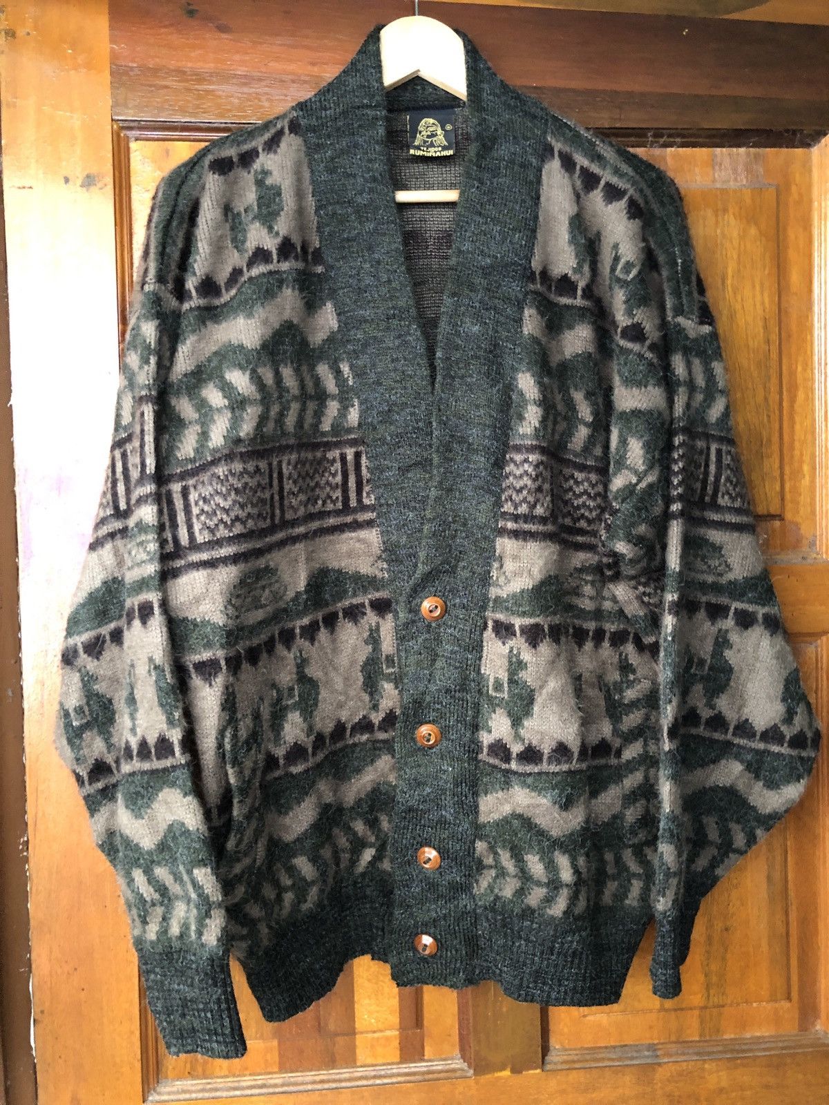 image of Aran Isles Knitwear x Cardigan Vintage Wool Cardigan Knitwear Shoegaze Indiepop, Men's (Size XL)