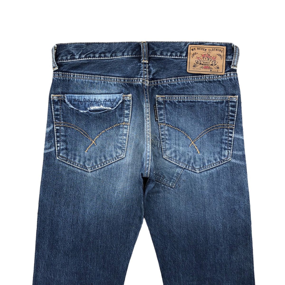 Blue Blue Japan Japanese Indigo Blue H*R* MARKET Patchwork Denim Jeans Size US 29 - 9 Thumbnail