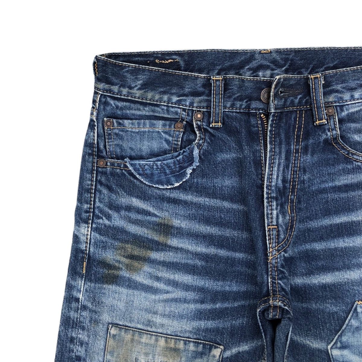 Blue Blue Japan Japanese Indigo Blue H*R* MARKET Patchwork Denim Jeans Size US 29 - 6 Thumbnail
