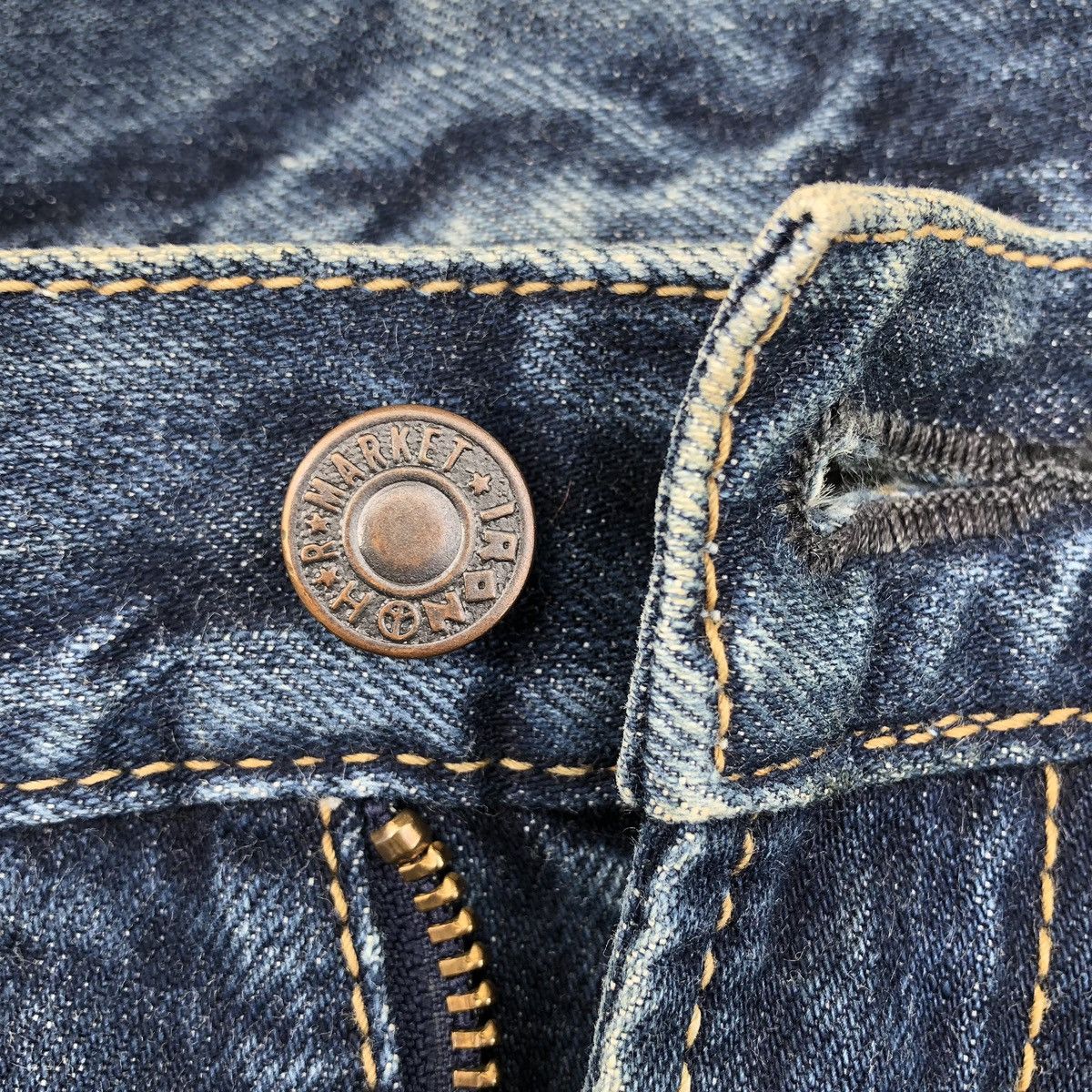 Blue Blue Japan Japanese Indigo Blue H*R* MARKET Patchwork Denim Jeans Size US 29 - 16 Thumbnail