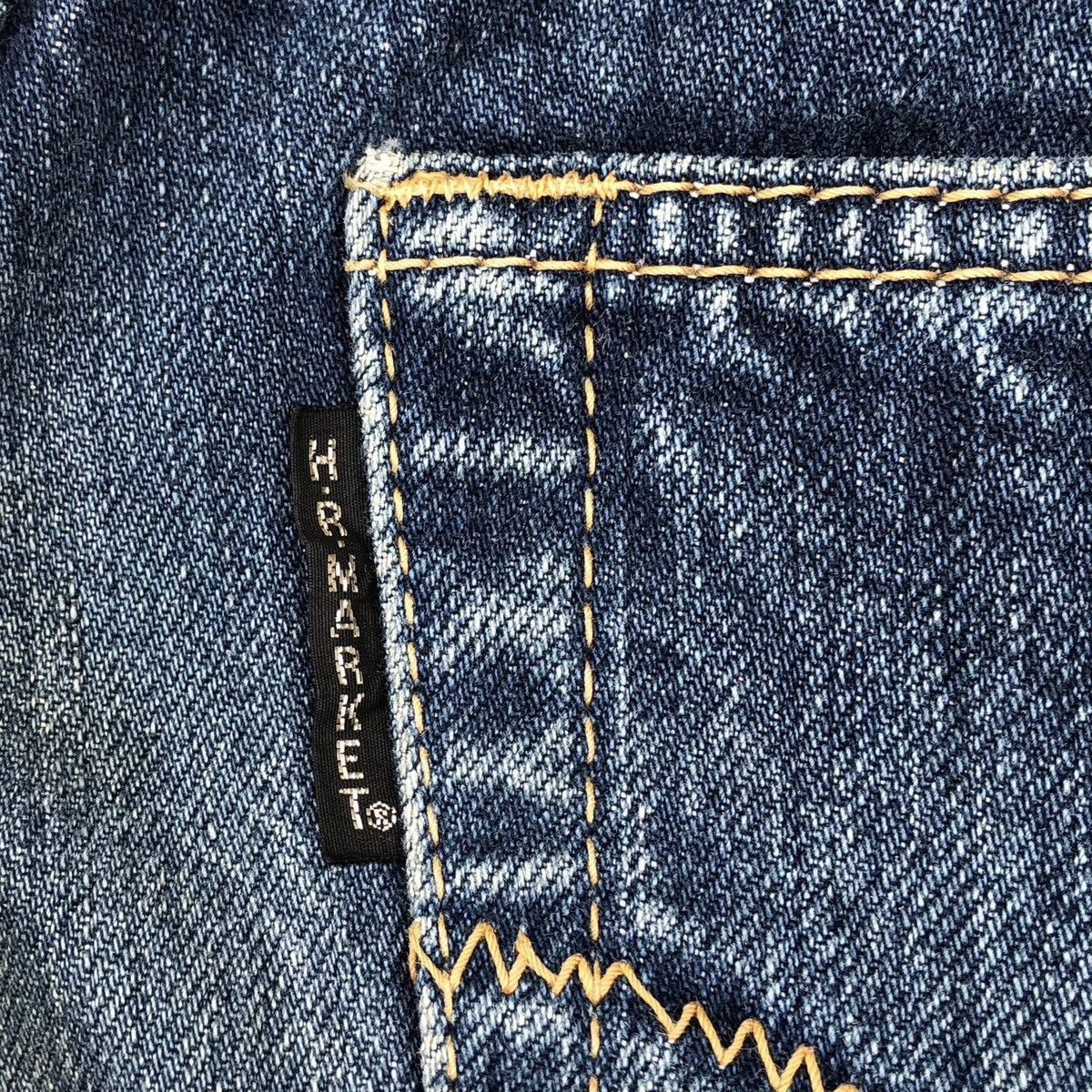 Blue Blue Japan Japanese Indigo Blue H*R* MARKET Patchwork Denim Jeans Size US 29 - 11 Thumbnail