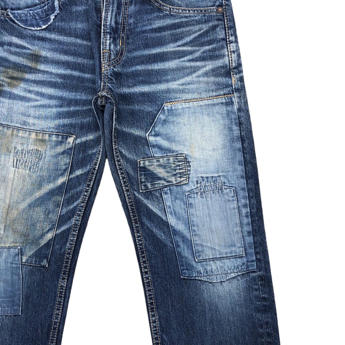 Blue Blue Japan Japanese Indigo Blue H*R* MARKET Patchwork Denim Jeans Size US 29 - 5 Thumbnail