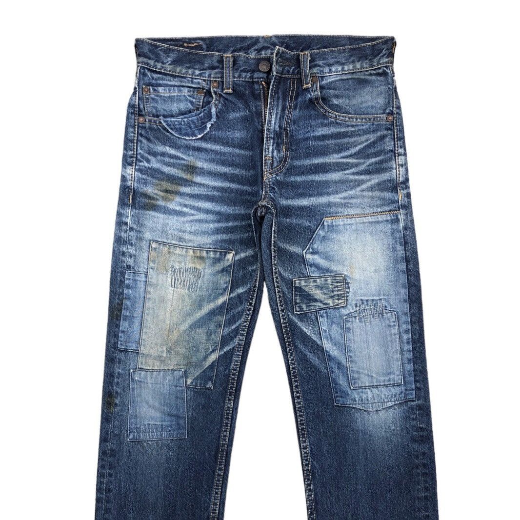 Blue Blue Japan Japanese Indigo Blue H*R* MARKET Patchwork Denim Jeans Size US 29 - 2 Thumbnail