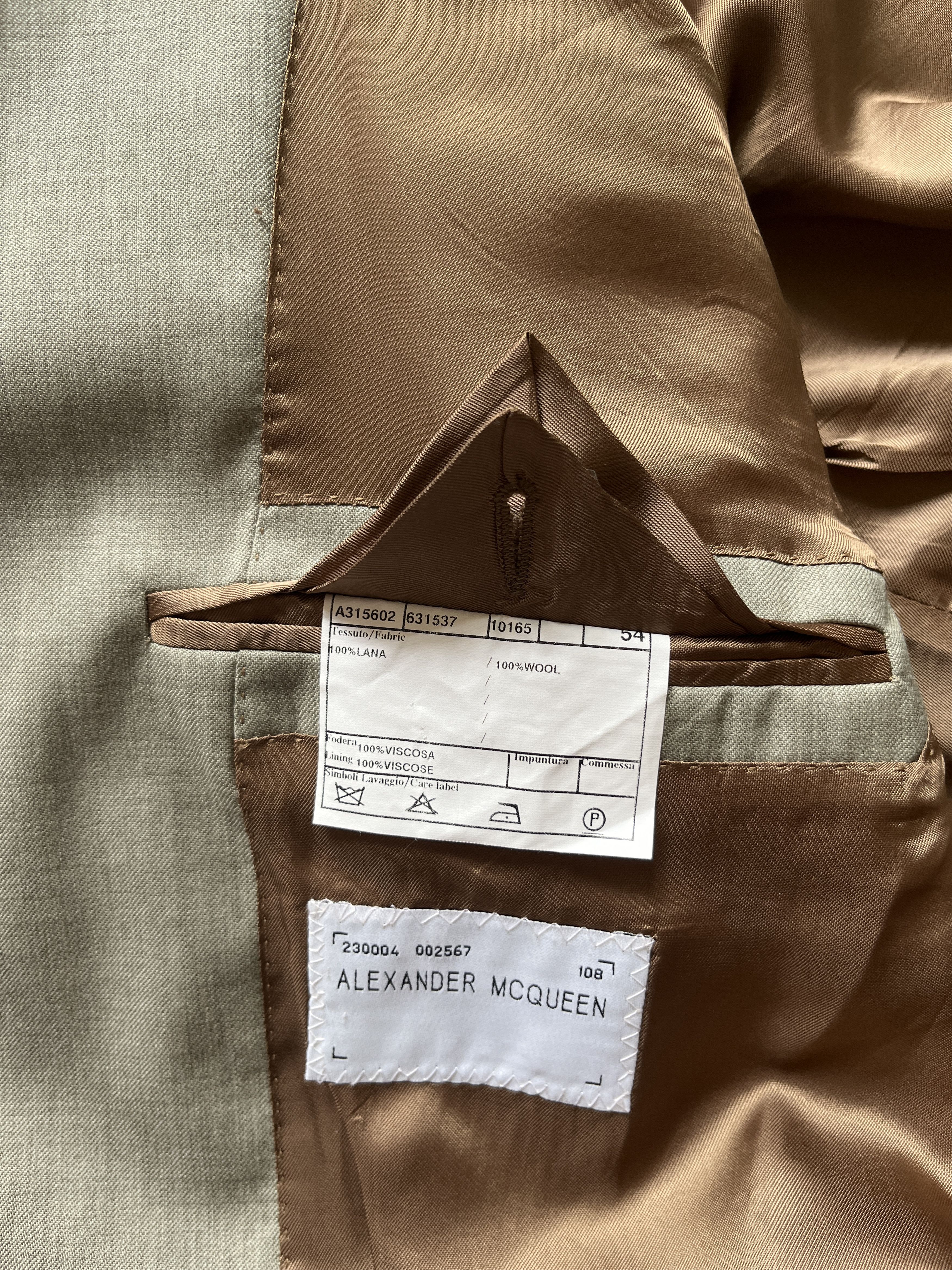 Alexander McQueen ⚡️QUICK SALE⚡️1995 Alexander McQueen Beige Blazer Size US L / EU 52-54 / 3 - 4 Thumbnail