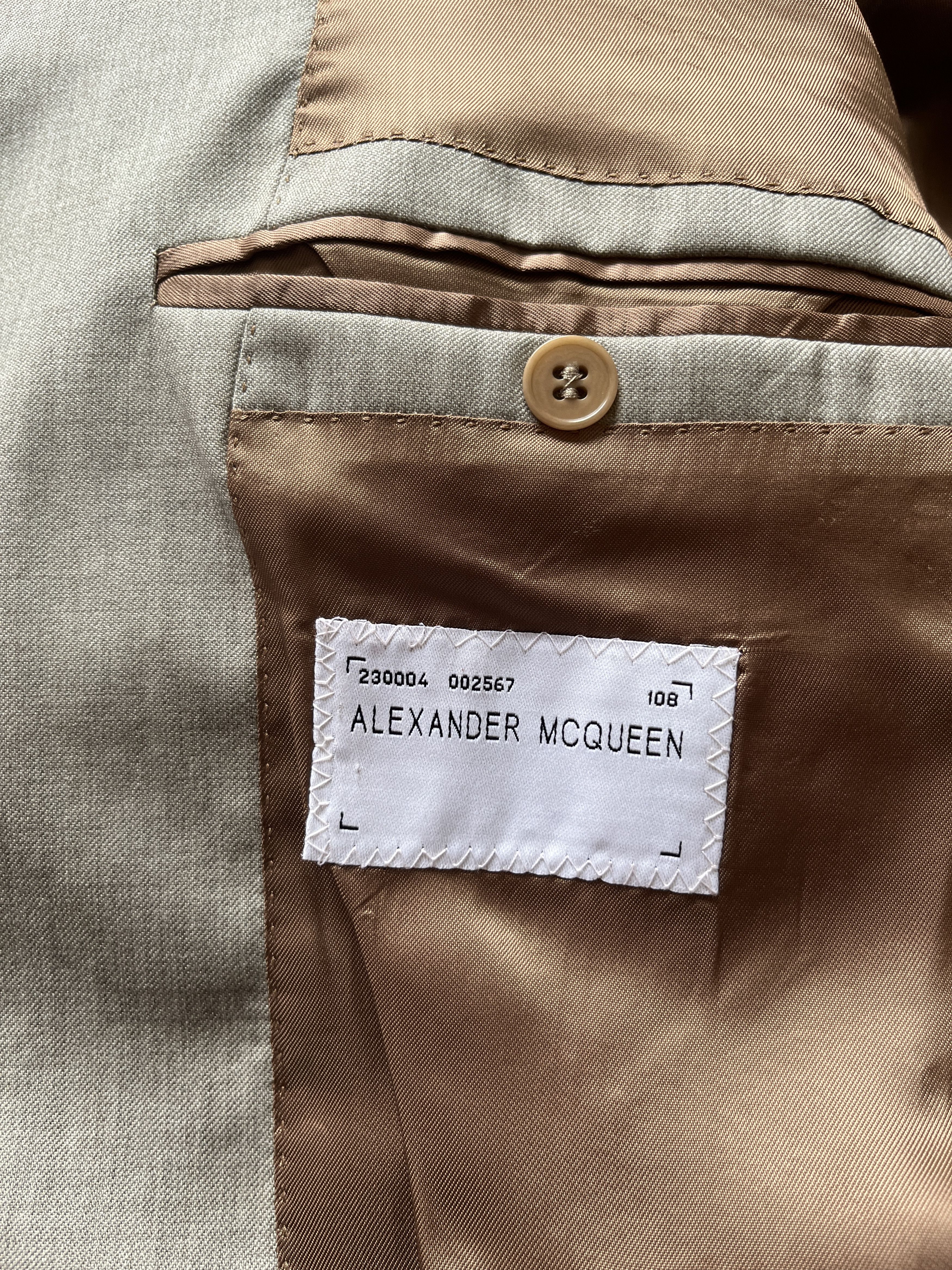 Alexander McQueen ⚡️QUICK SALE⚡️1995 Alexander McQueen Beige Blazer Size US L / EU 52-54 / 3 - 3 Thumbnail