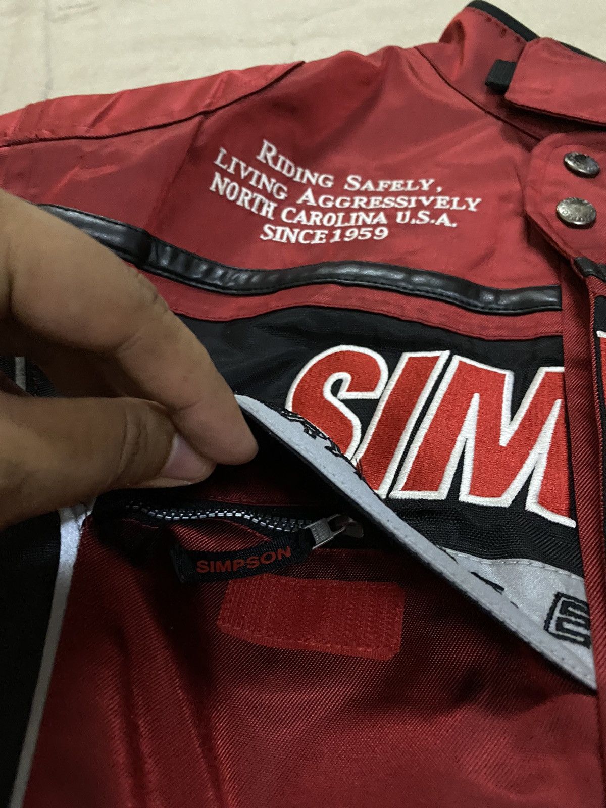 Sports Specialties × Vintage Vtg Simpson Motocycle Usa Race Product Jacket Size US L / EU 52-54 / 3 - 20 Thumbnail