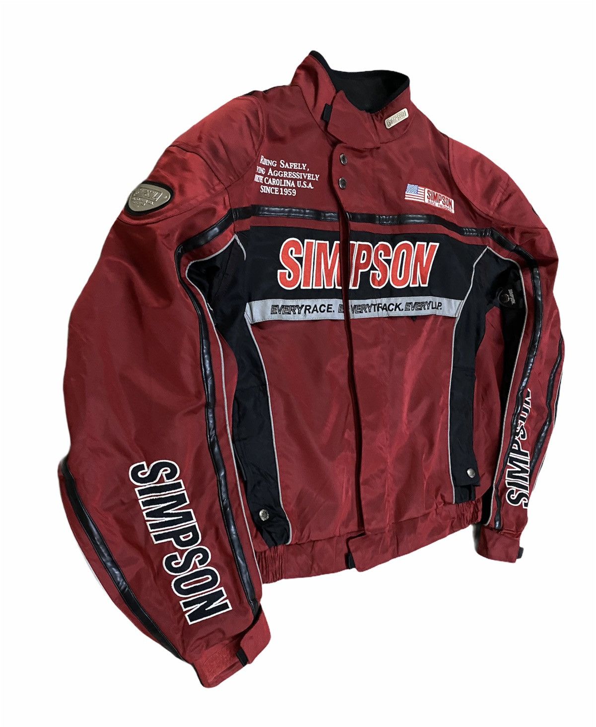 Sports Specialties × Vintage Vtg Simpson Motocycle Usa Race Product Jacket Size US L / EU 52-54 / 3 - 7 Thumbnail
