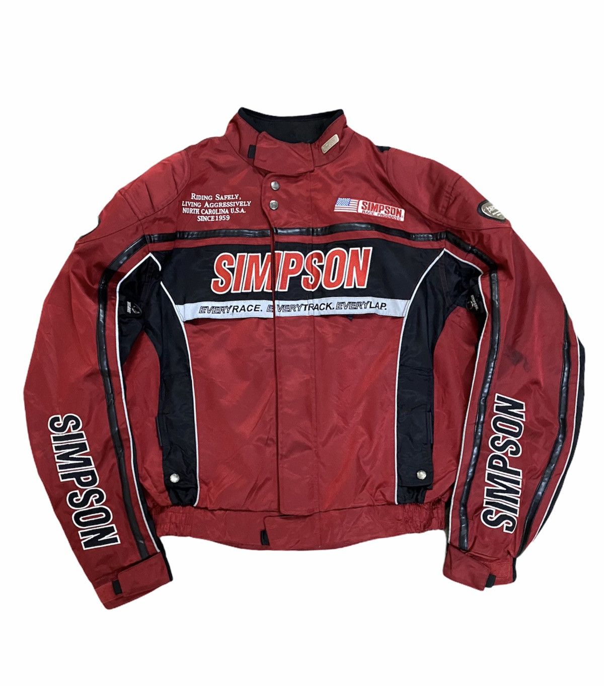 Sports Specialties × Vintage Vtg Simpson Motocycle Usa Race Product Jacket Size US L / EU 52-54 / 3 - 1 Thumbnail