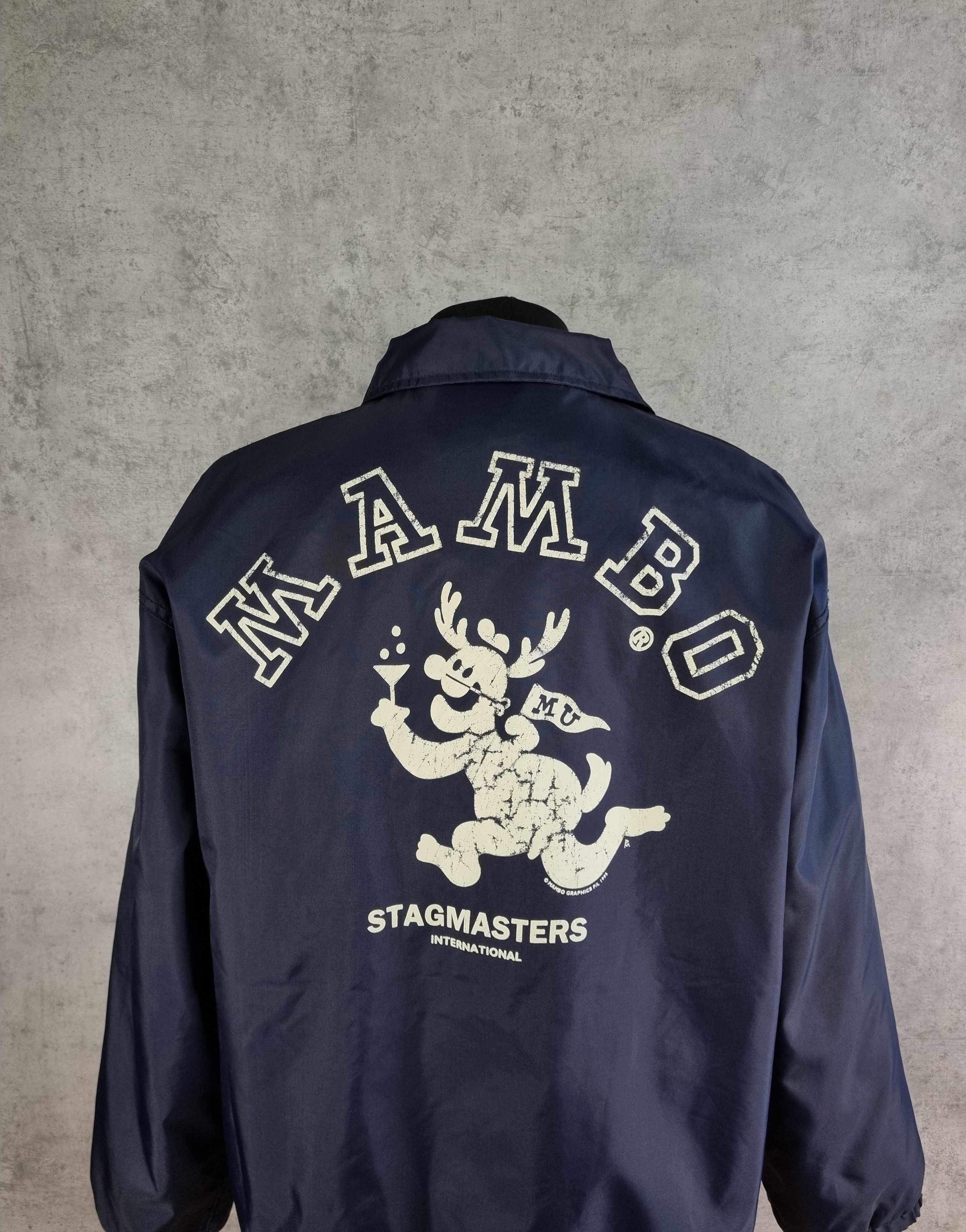 Hook-Ups × Mambo × Powell Peralta 1993 Nylon/Fleece Mambo Graphics Collared Jacket Size US L / EU 52-54 / 3 - 1 Thumbnail