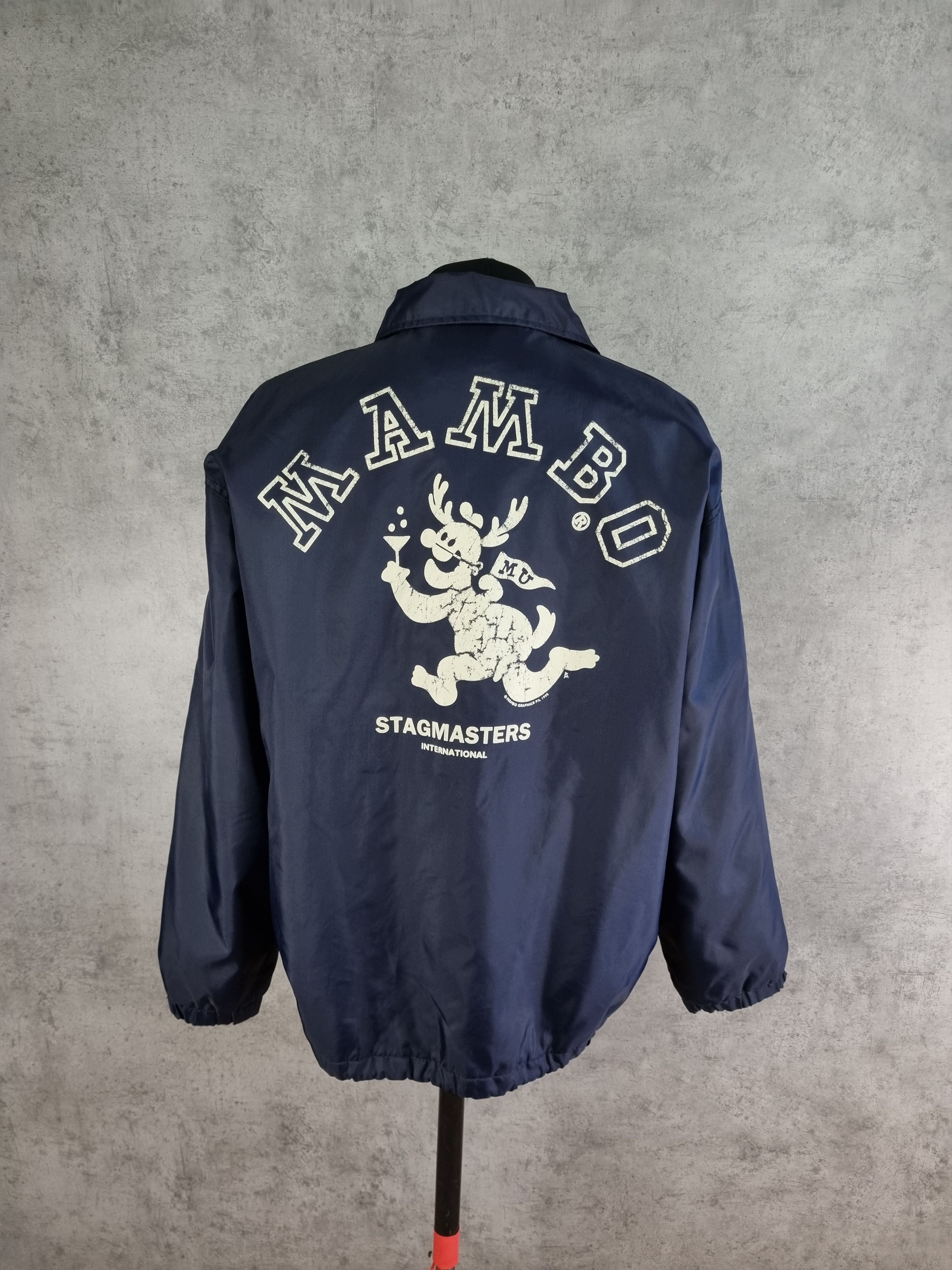 Hook-Ups × Mambo × Powell Peralta 1993 Nylon/Fleece Mambo Graphics Collared Jacket Size US L / EU 52-54 / 3 - 3 Thumbnail