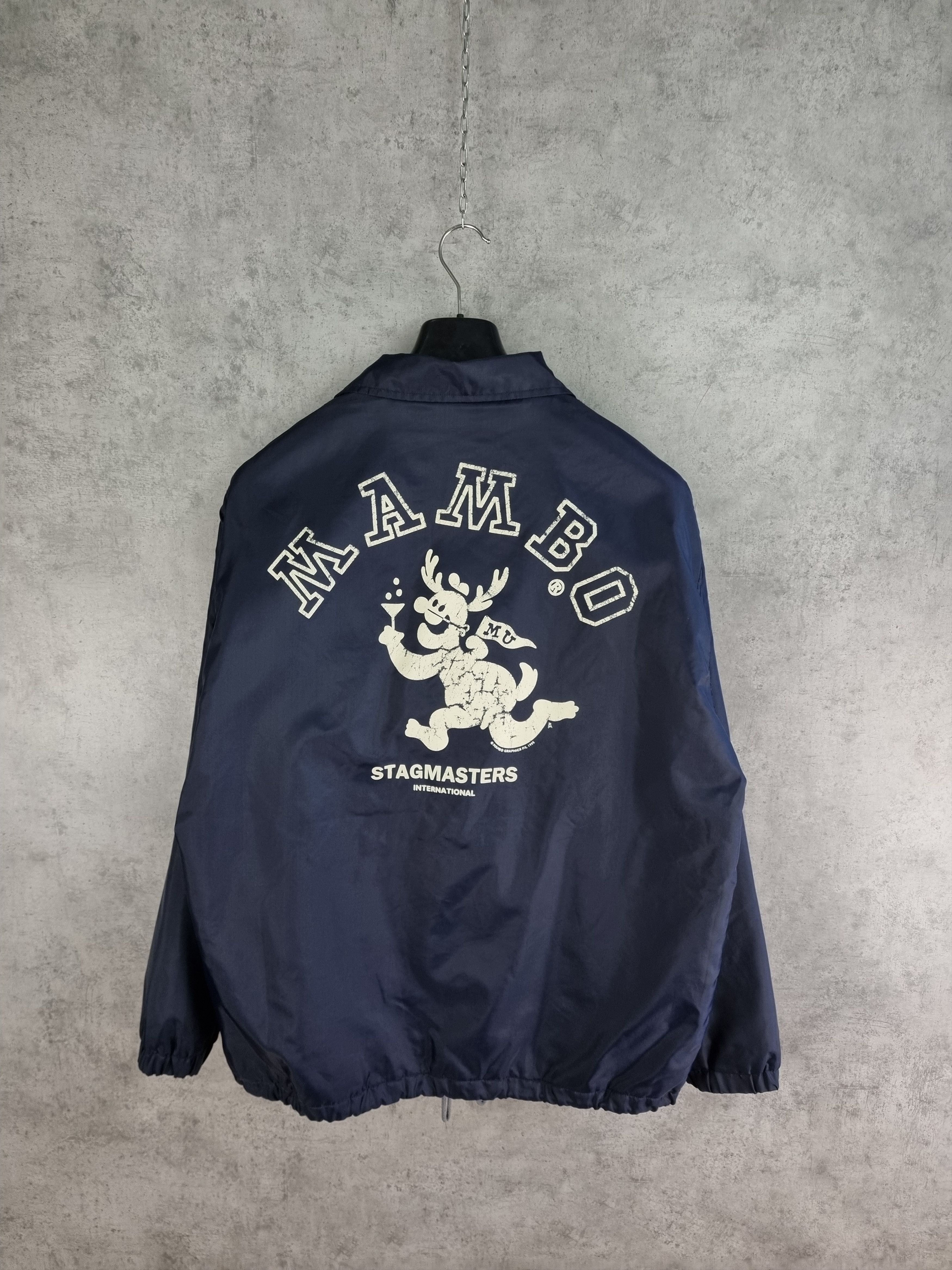 Hook-Ups × Mambo × Powell Peralta 1993 Nylon/Fleece Mambo Graphics Collared Jacket Size US L / EU 52-54 / 3 - 10 Thumbnail