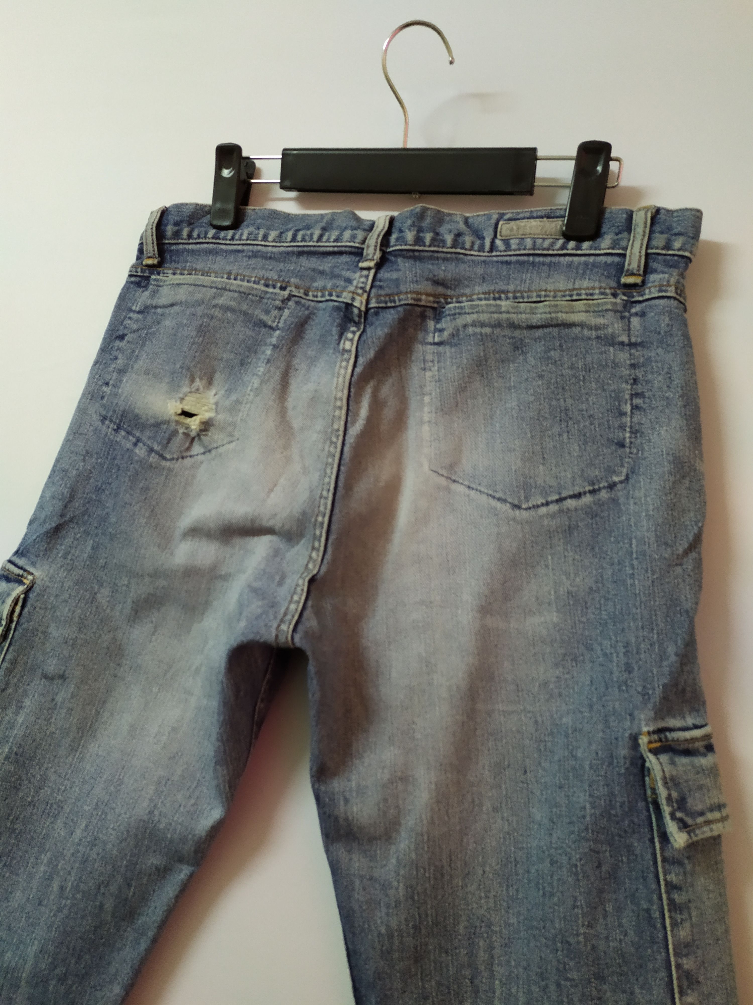 Japanese Brand VINTAGE GL FADED DISTRESSED JEANS CARGO PANTS Size US 32 / EU 48 - 15 Thumbnail
