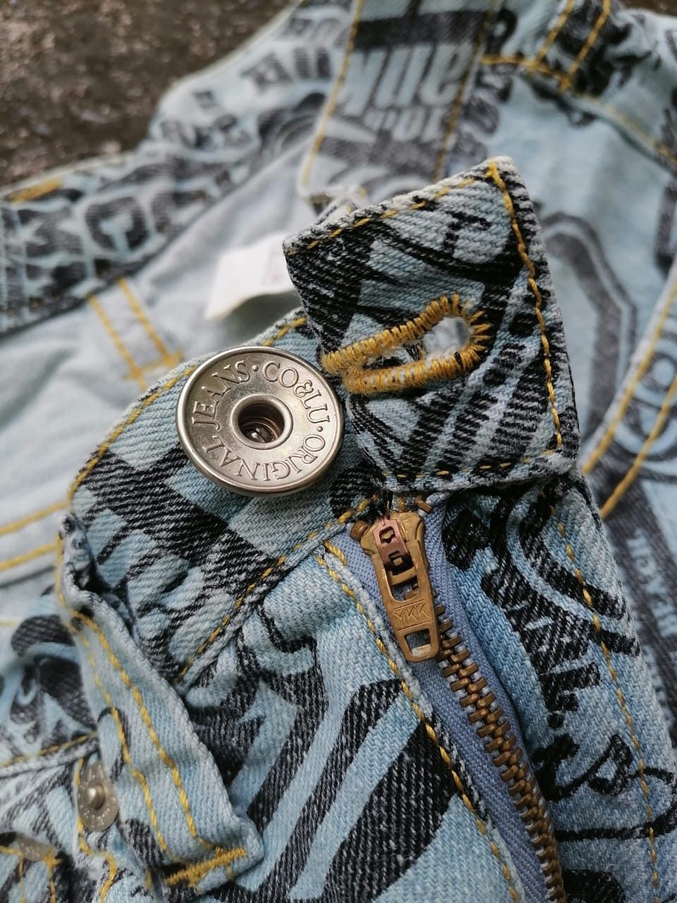 Other Co & Lu Allover Print Denim Jeans Size US 32 / EU 48 - 3 Thumbnail
