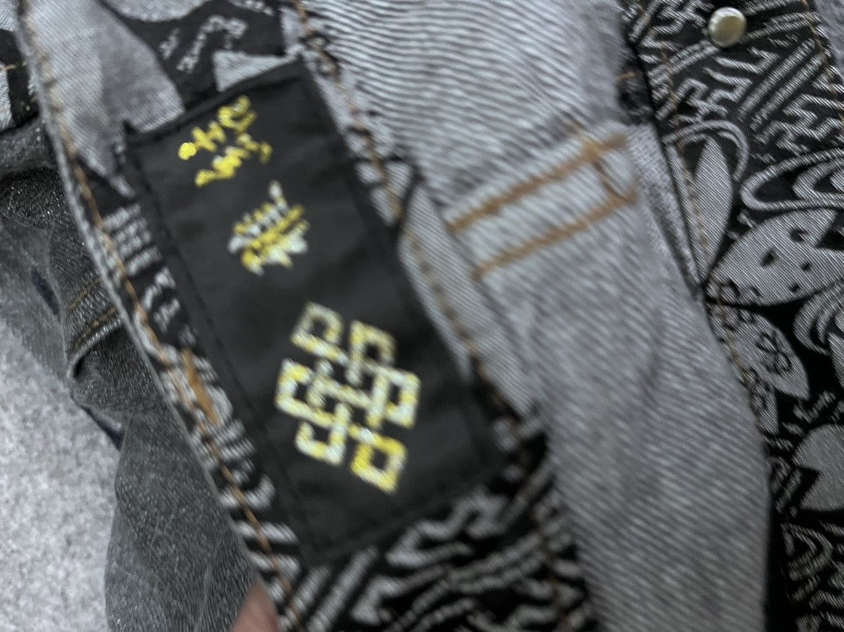 Japanese Brand GRAIL🔥EMBROIDERY DOUBLE DRAGON MAFIA DENIM PANTS Size US 30 / EU 46 - 7 Thumbnail