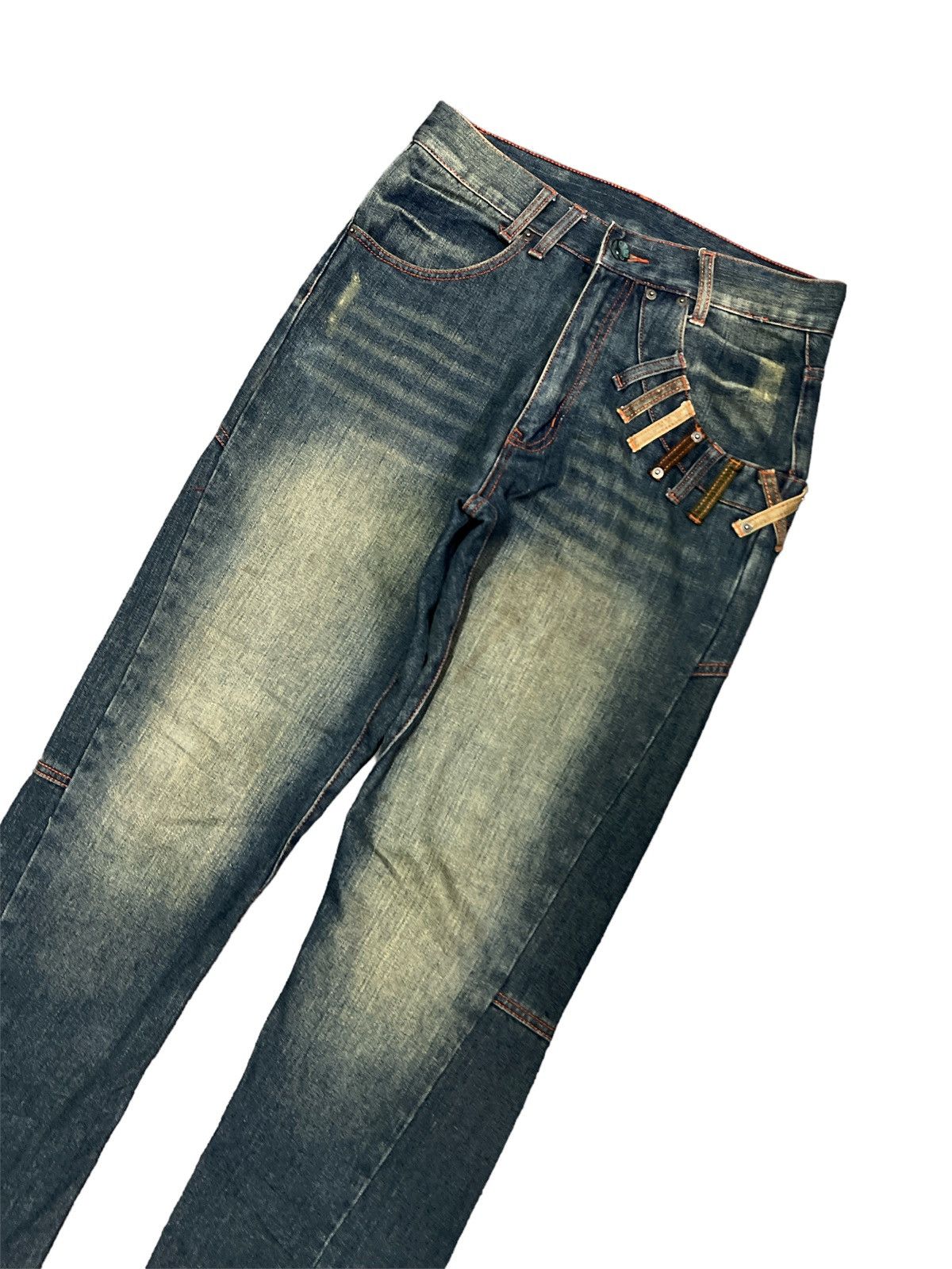 Japanese Brand RARE DESIGN‼️RUSTY DENIM PANT JEANS 2k Size US 30 / EU 46 - 4 Thumbnail