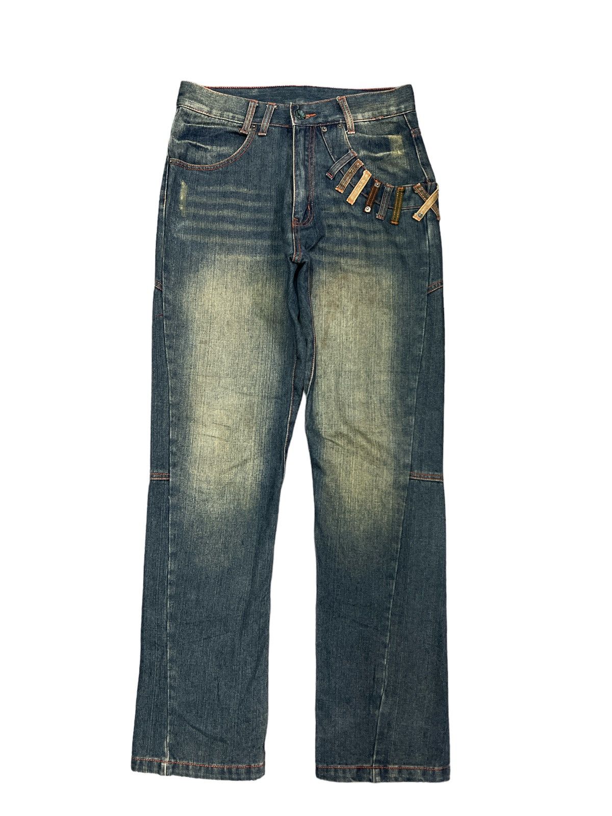 Japanese Brand RARE DESIGN‼️RUSTY DENIM PANT JEANS 2k Size US 30 / EU 46 - 2 Thumbnail