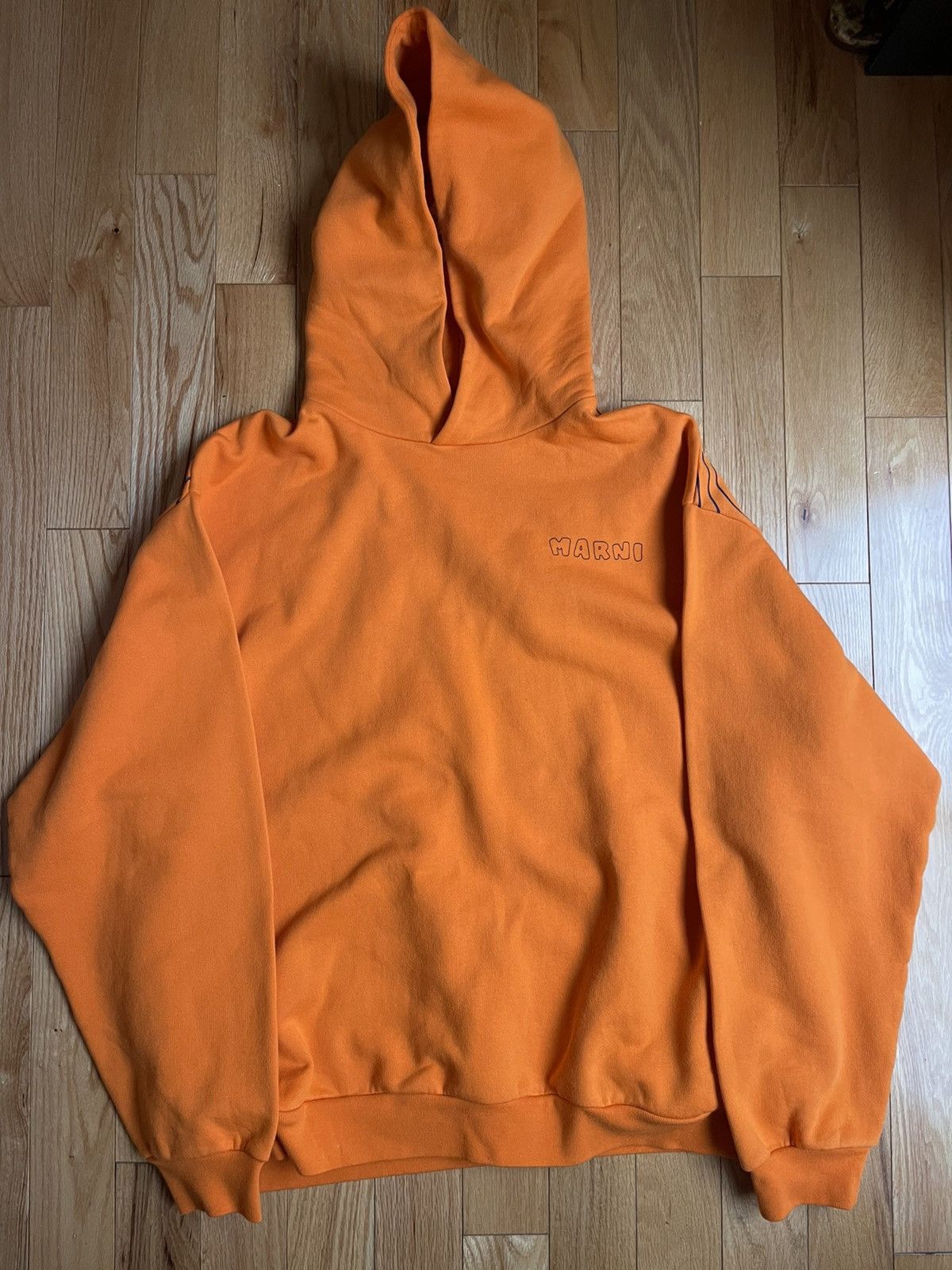 Marni Marni Vibrating Flower Sweatshirt Hoodie Orange Black SS22 Size US L / EU 52-54 / 3 - 2 Thumbnail