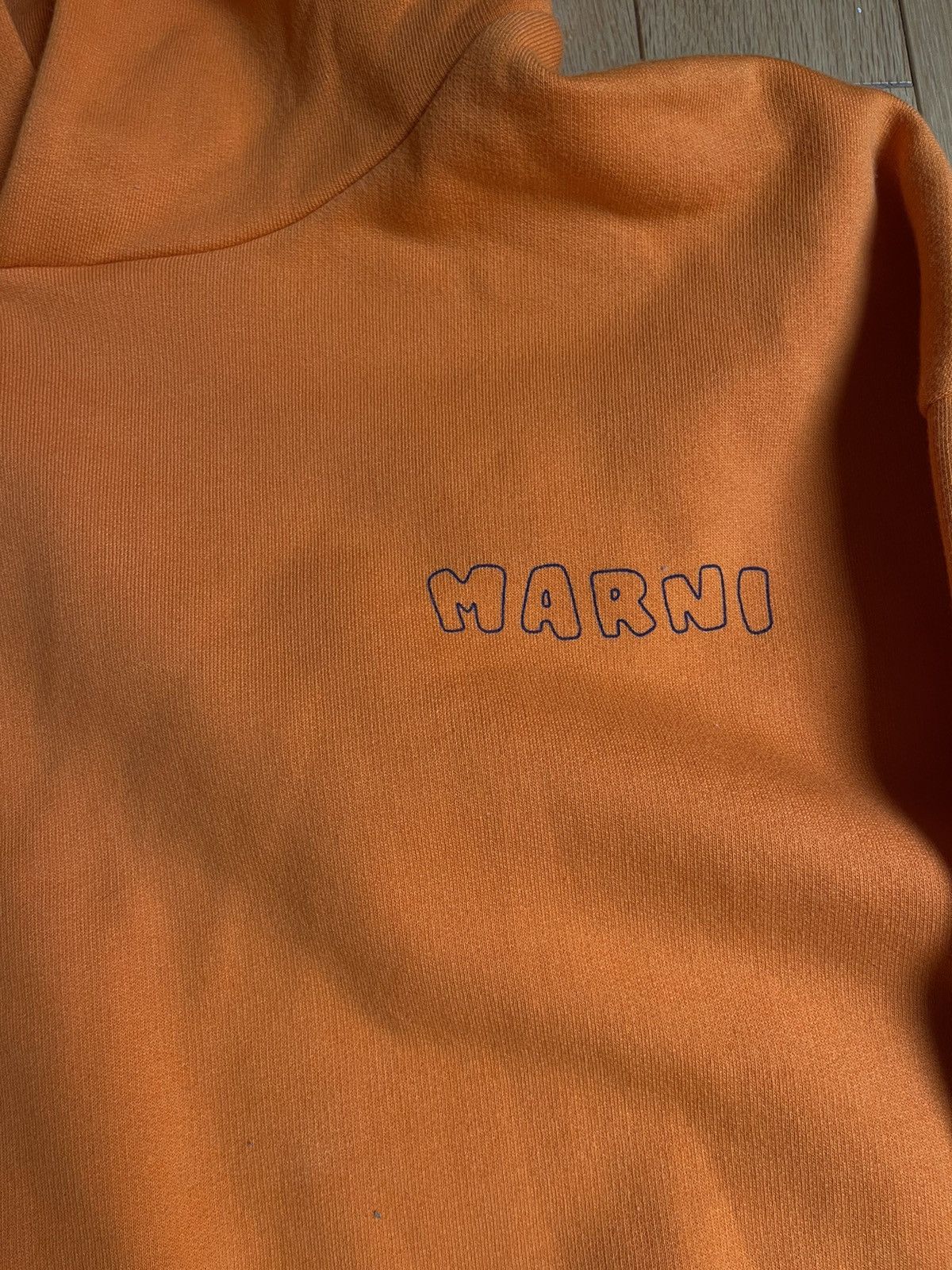 Marni Marni Vibrating Flower Sweatshirt Hoodie Orange Black SS22 Size US L / EU 52-54 / 3 - 4 Thumbnail