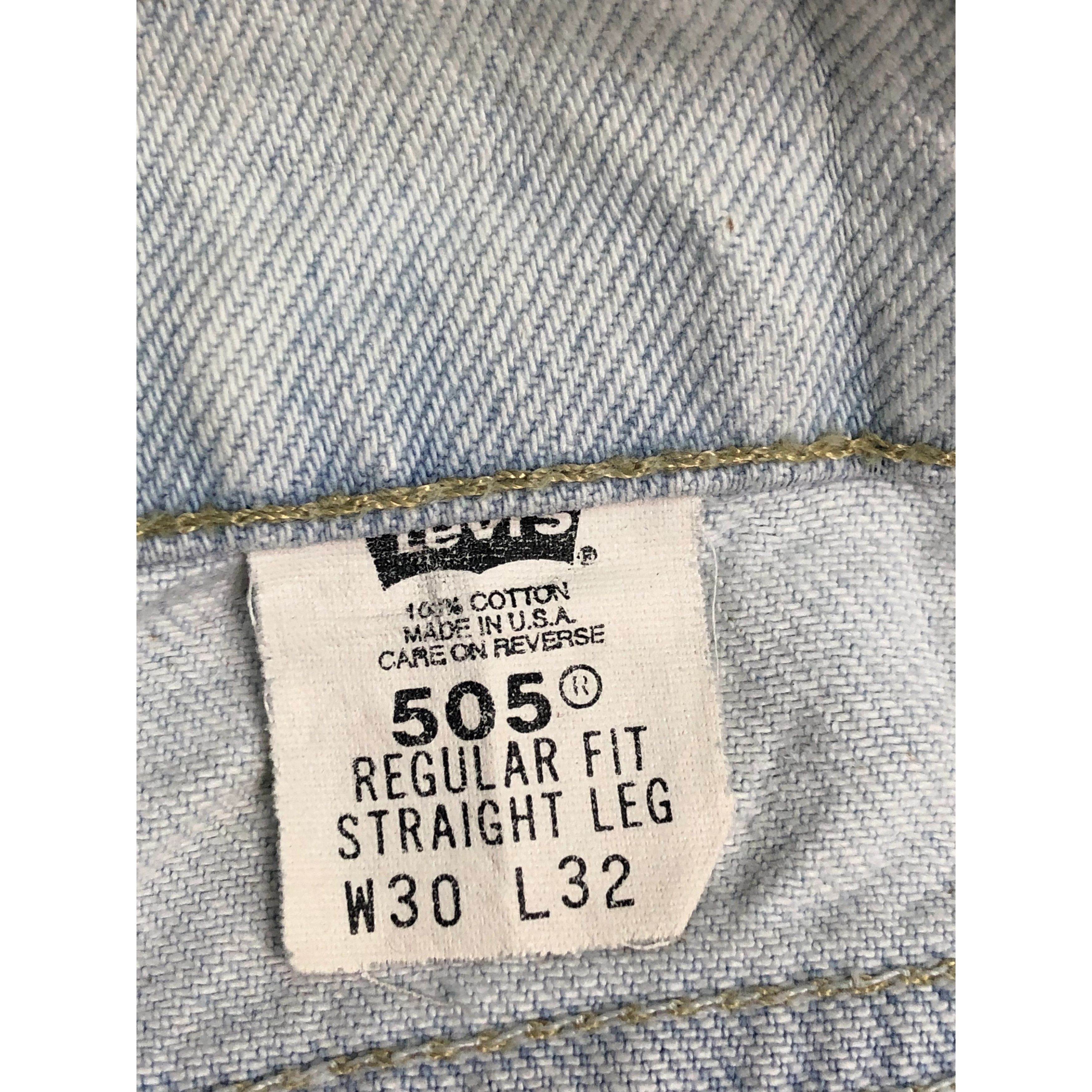 Levi's Vintage 90s Levis 505 Regular Fit Faded Denim DP0195 Size US 28 / EU 44 - 6 Thumbnail