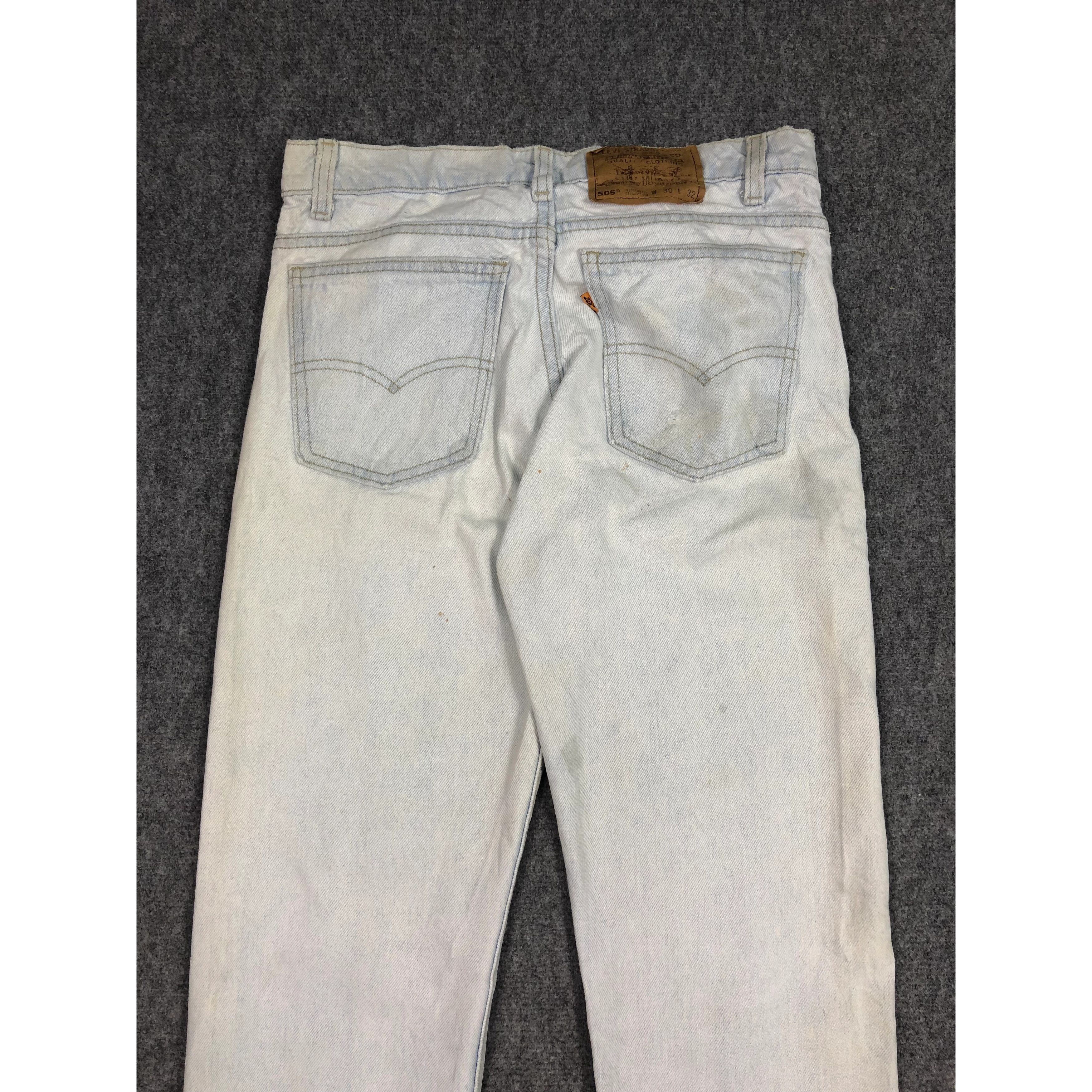 Levi's Vintage 90s Levis 505 Regular Fit Faded Denim DP0195 Size US 28 / EU 44 - 4 Thumbnail