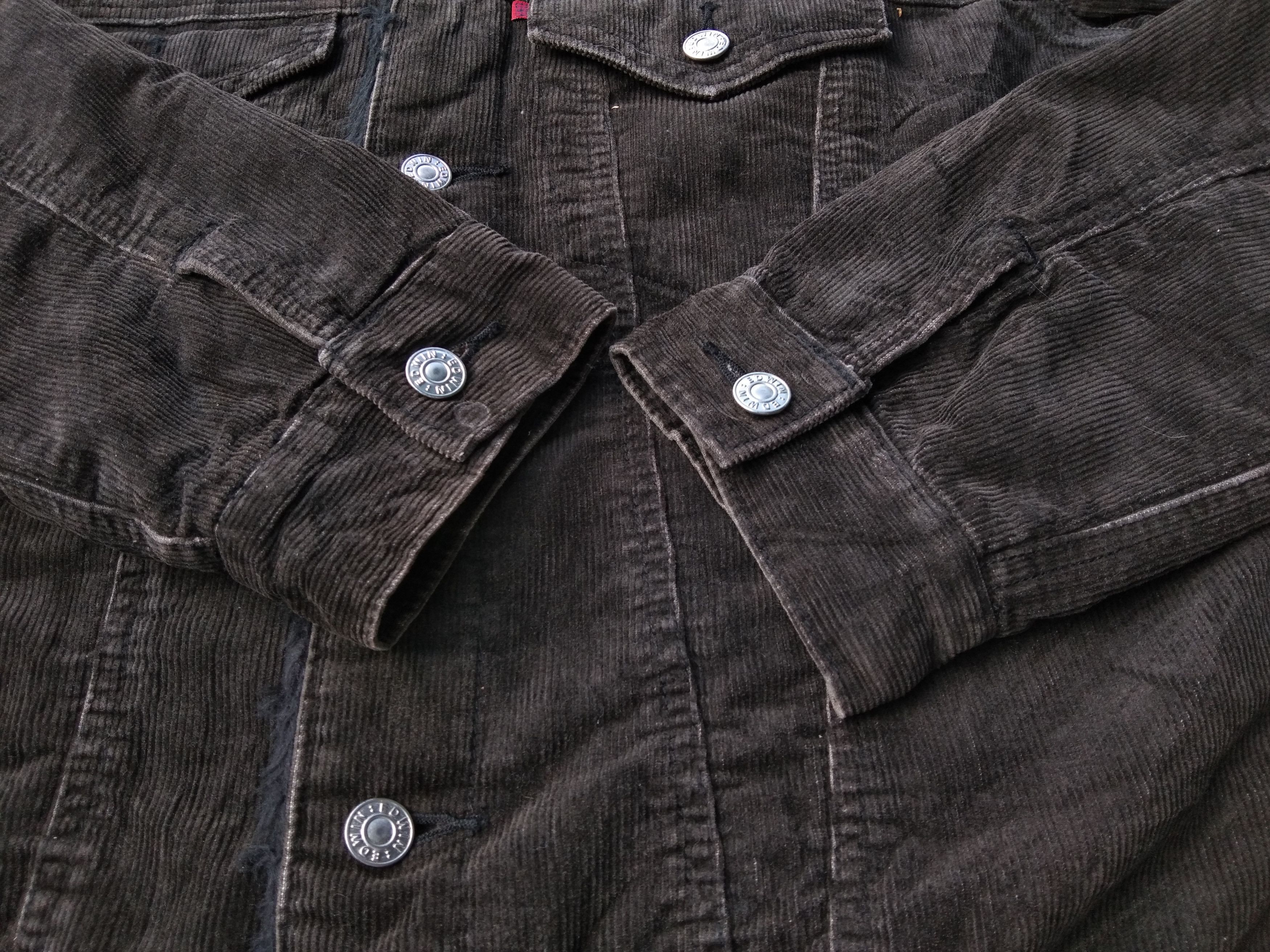Edwin × Japanese Brand × Vintage EDWIN COLDUROY TRUCKER JACKET WITH FAUX FUR LINING Size US M / EU 48-50 / 2 - 11 Thumbnail