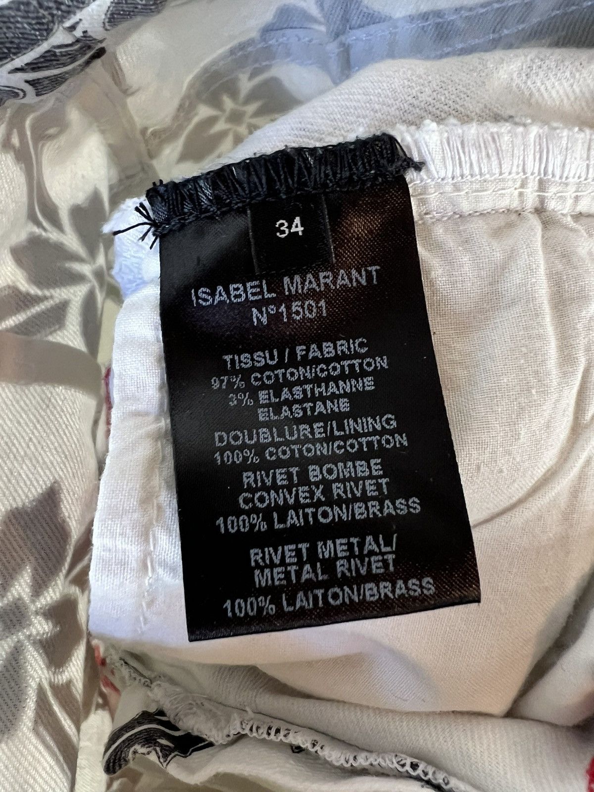 Isabel Marant Isabel marant floral print 2013 spring jeans Size 26" / US 2 / IT 38 - 3 Thumbnail